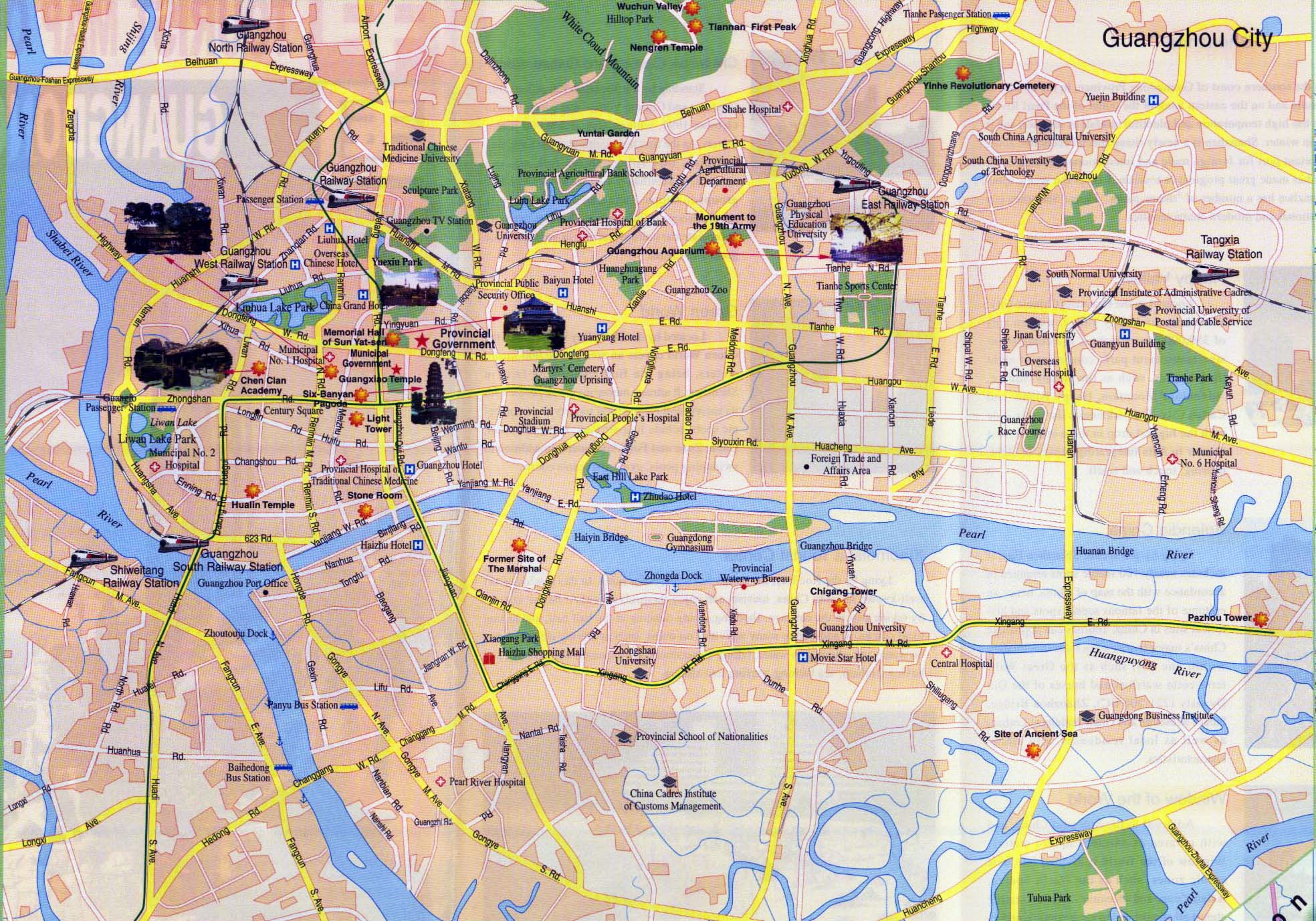 Large Tourist Map Of Guangzhou In English Vidiani Maps Of All Countries In One Place Large Tourist Map Of Guangzhou In English Vidiani Maps Of All Countries In One Place