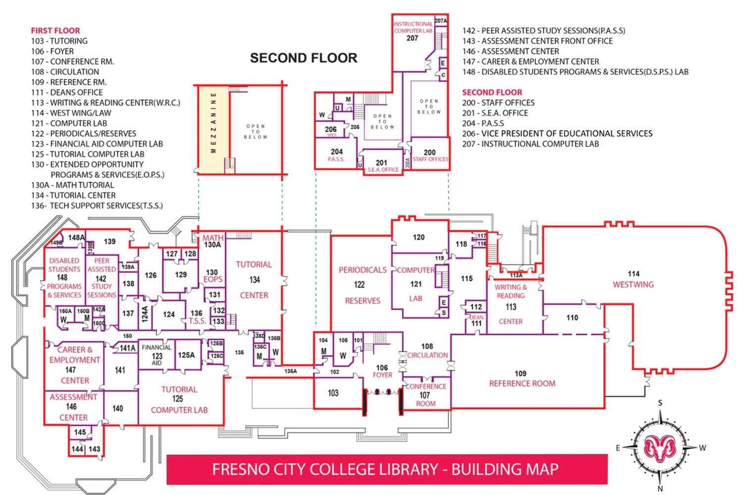 Library Map Fresno City College Library Map Fresno City College