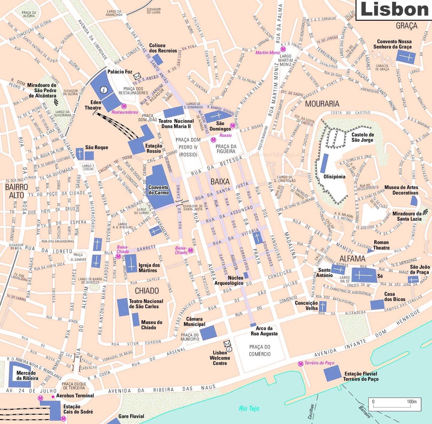 lisbon city map