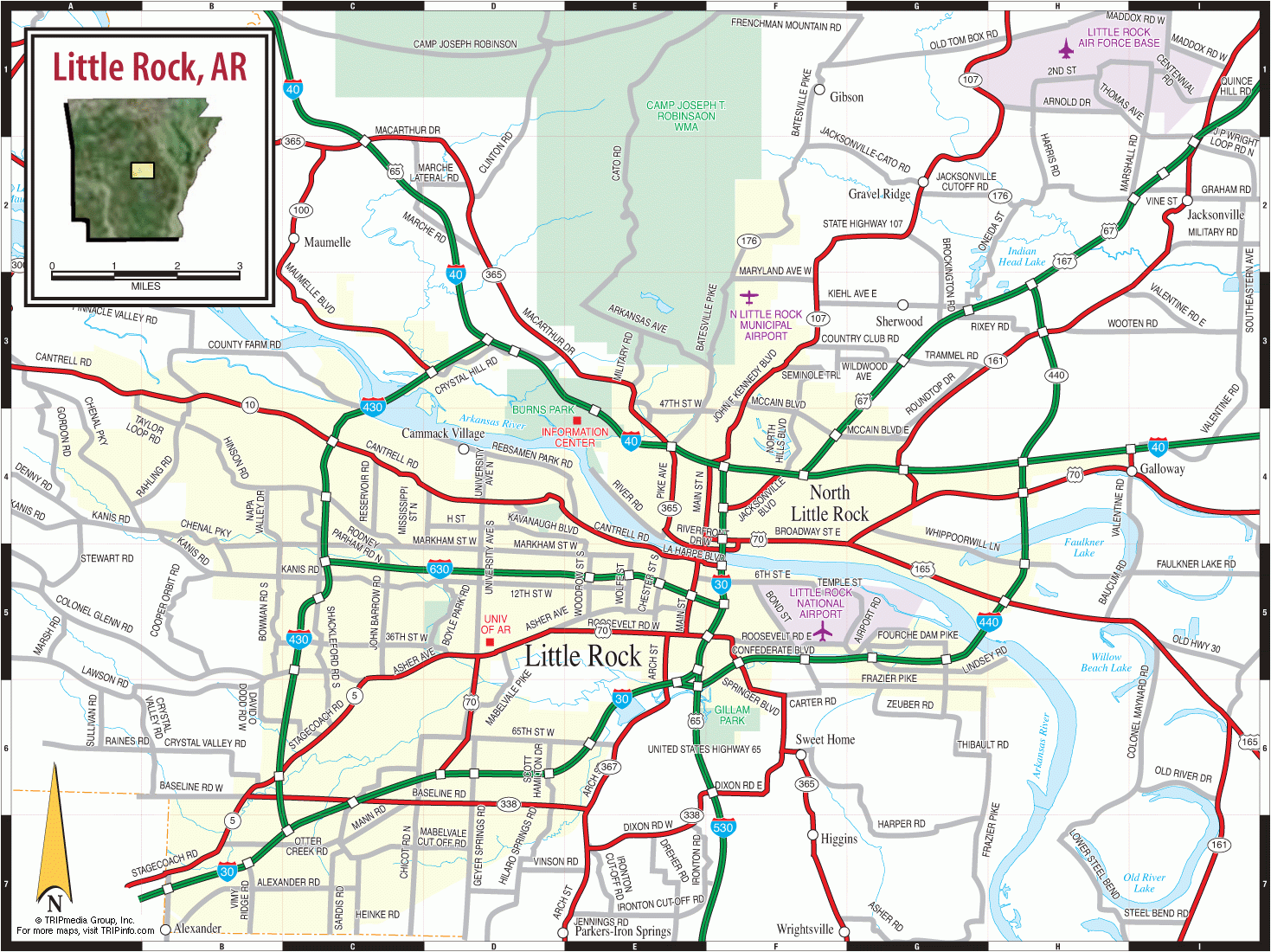 little rock city map