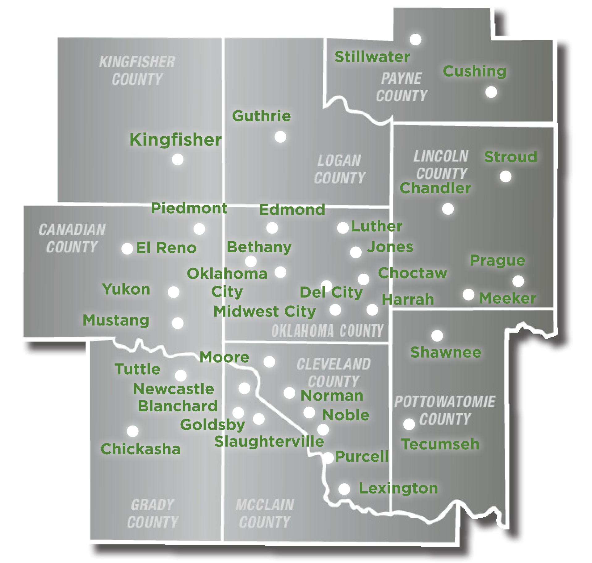 Local Map Greater Oklahoma City Economic Development