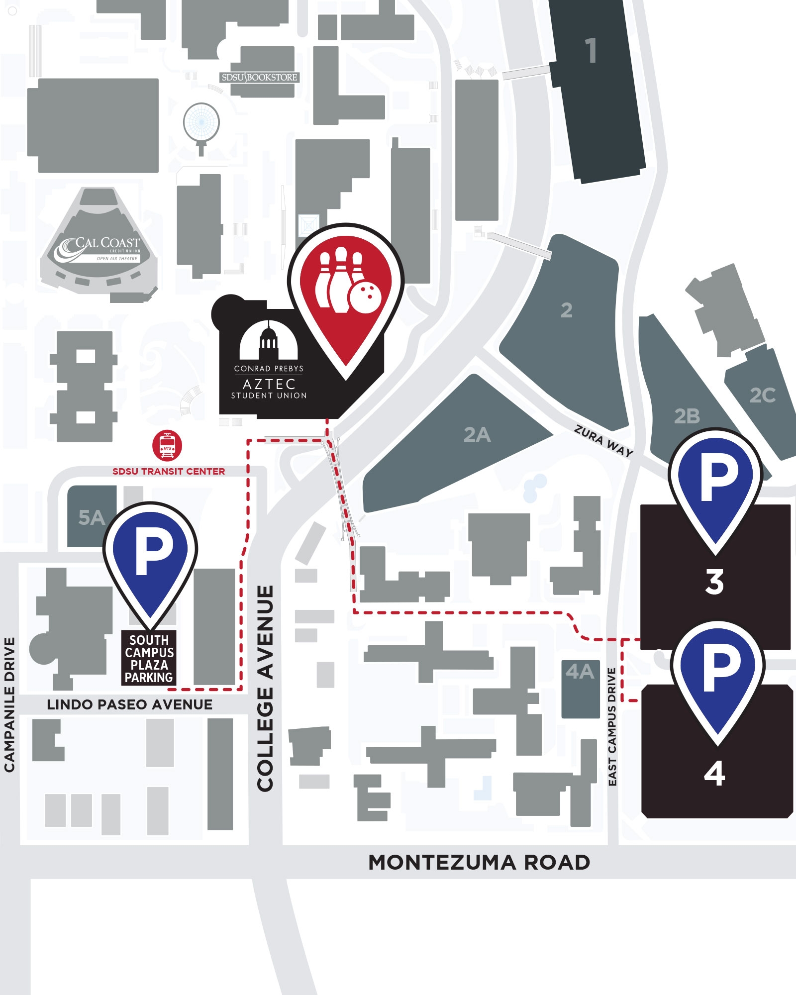 san diego state campus map