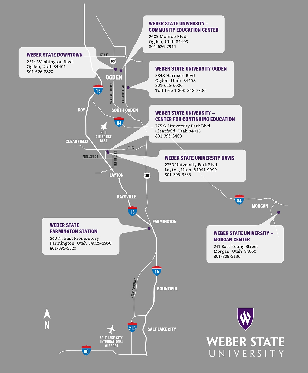 weber state university campus map weber state university campus map