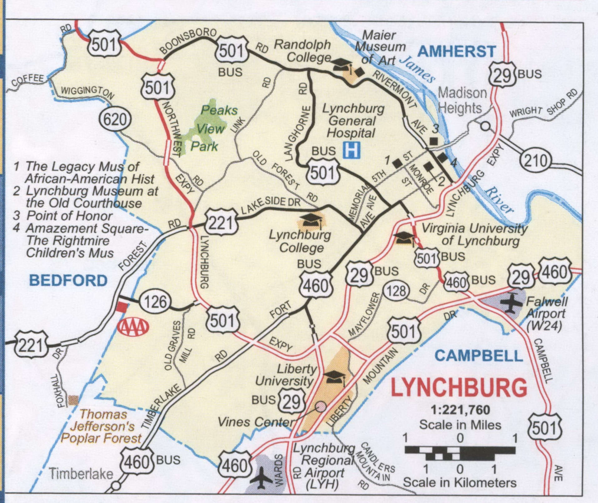 city of lynchburg map city of lynchburg map