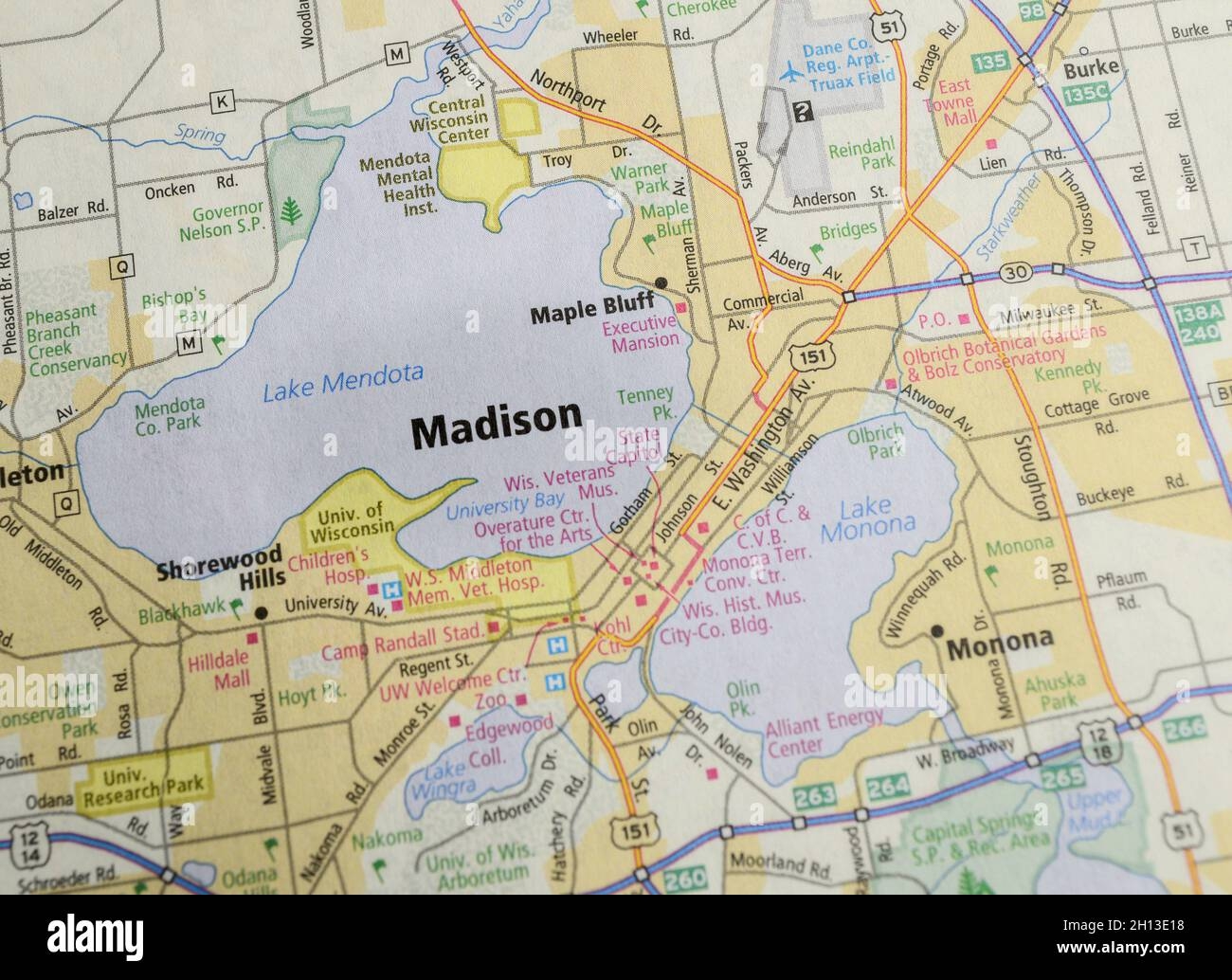 Madison Map Hi res Stock Photography And Images Alamy
