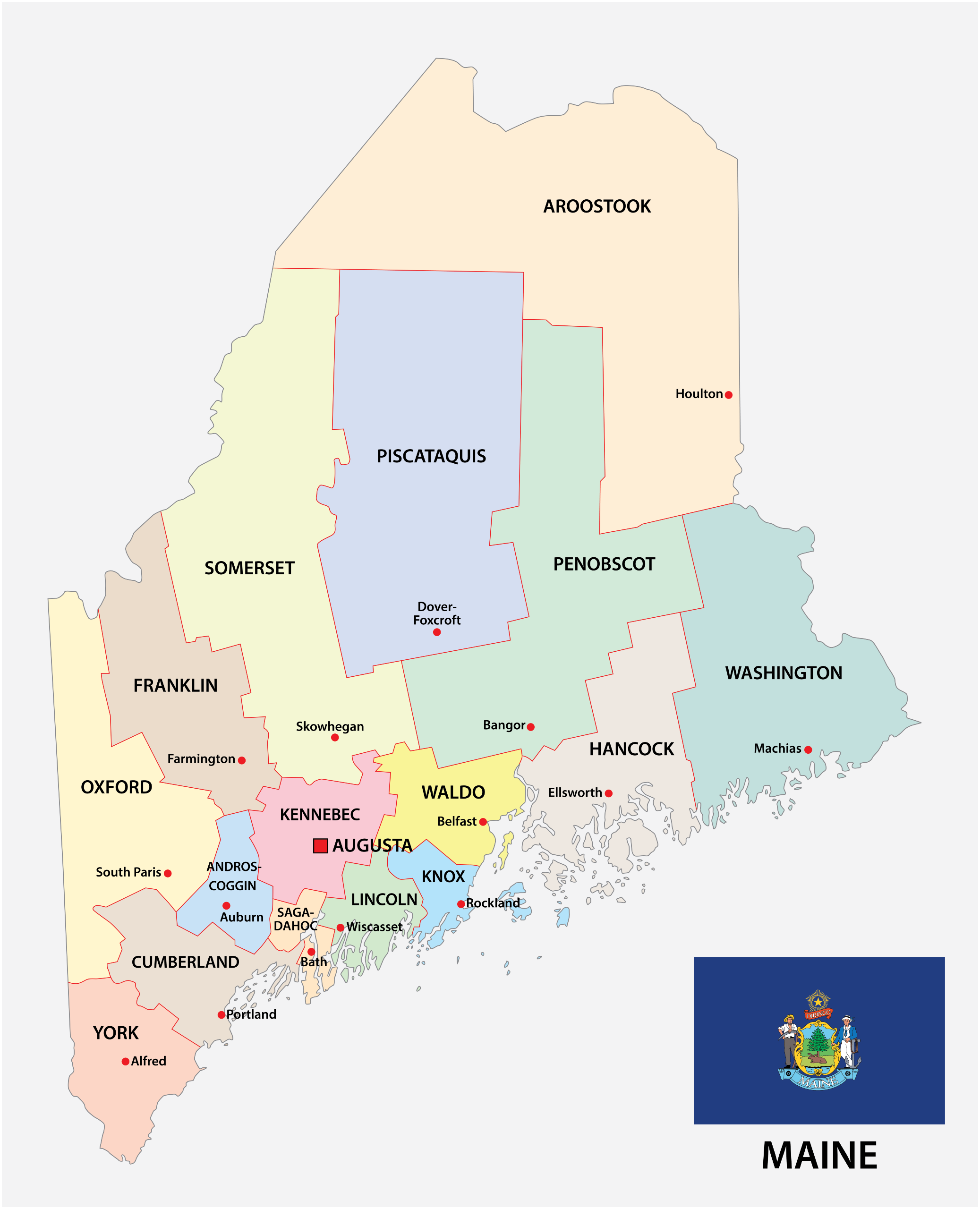 map of the counties of maine map of the counties of maine