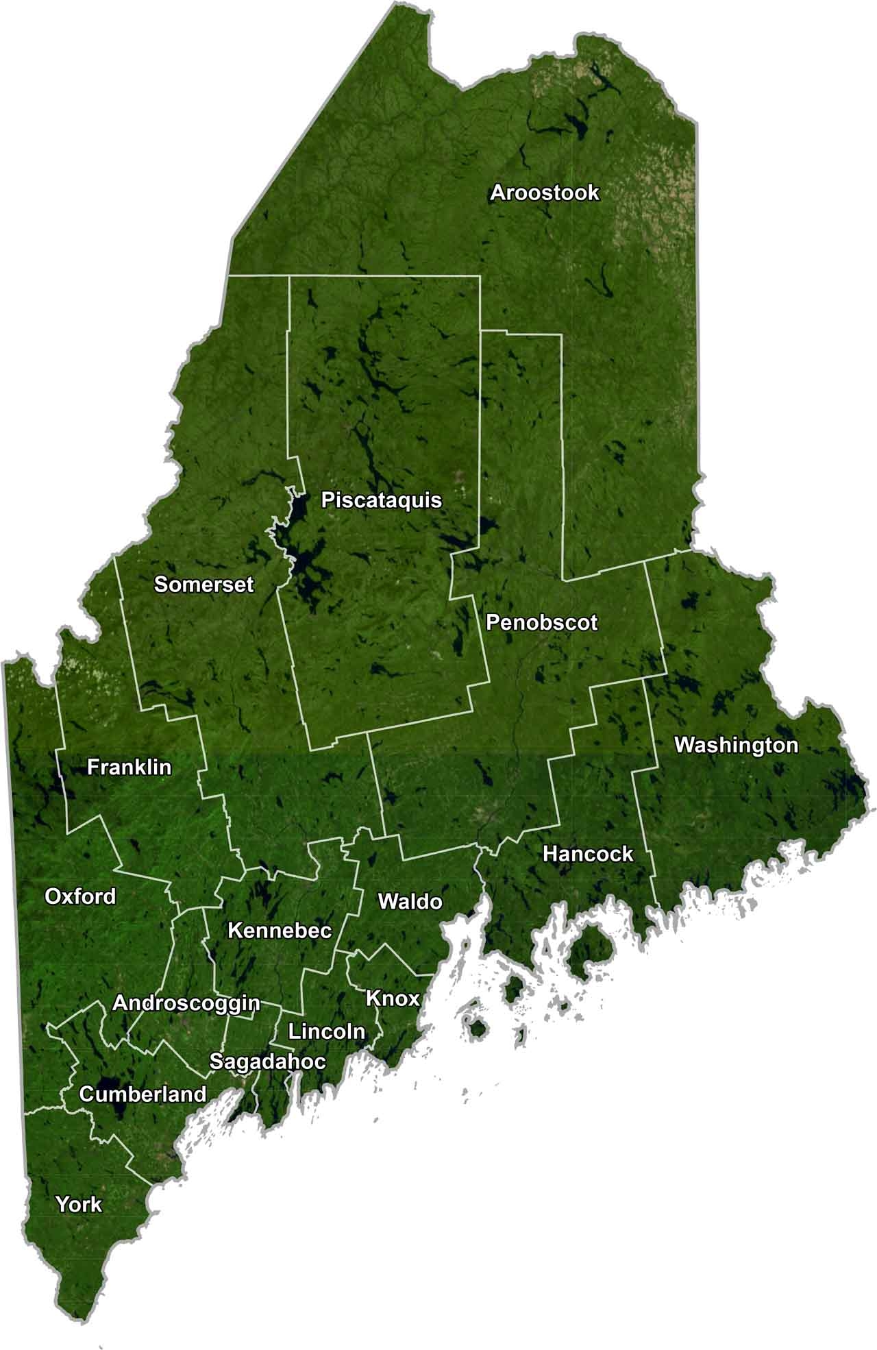 county map in maine