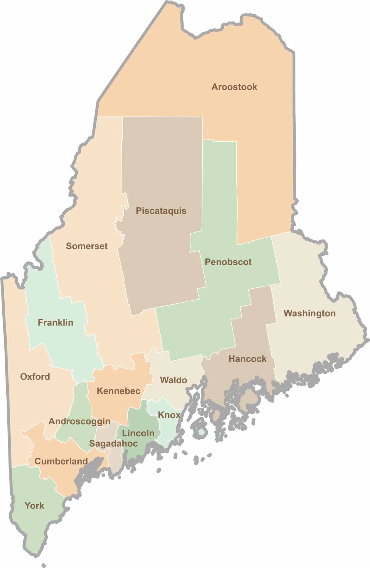counties in maine map