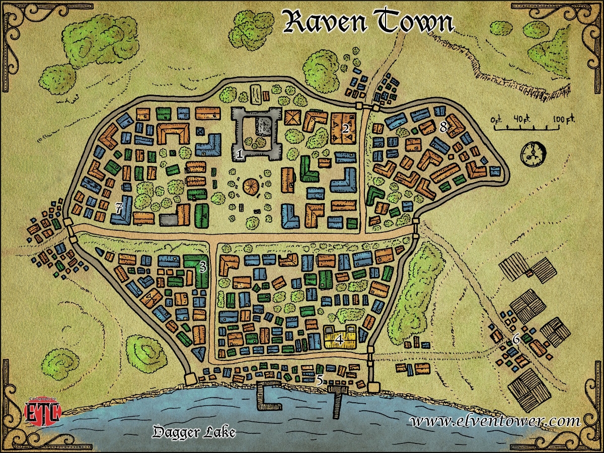 Map 47 Raven Town