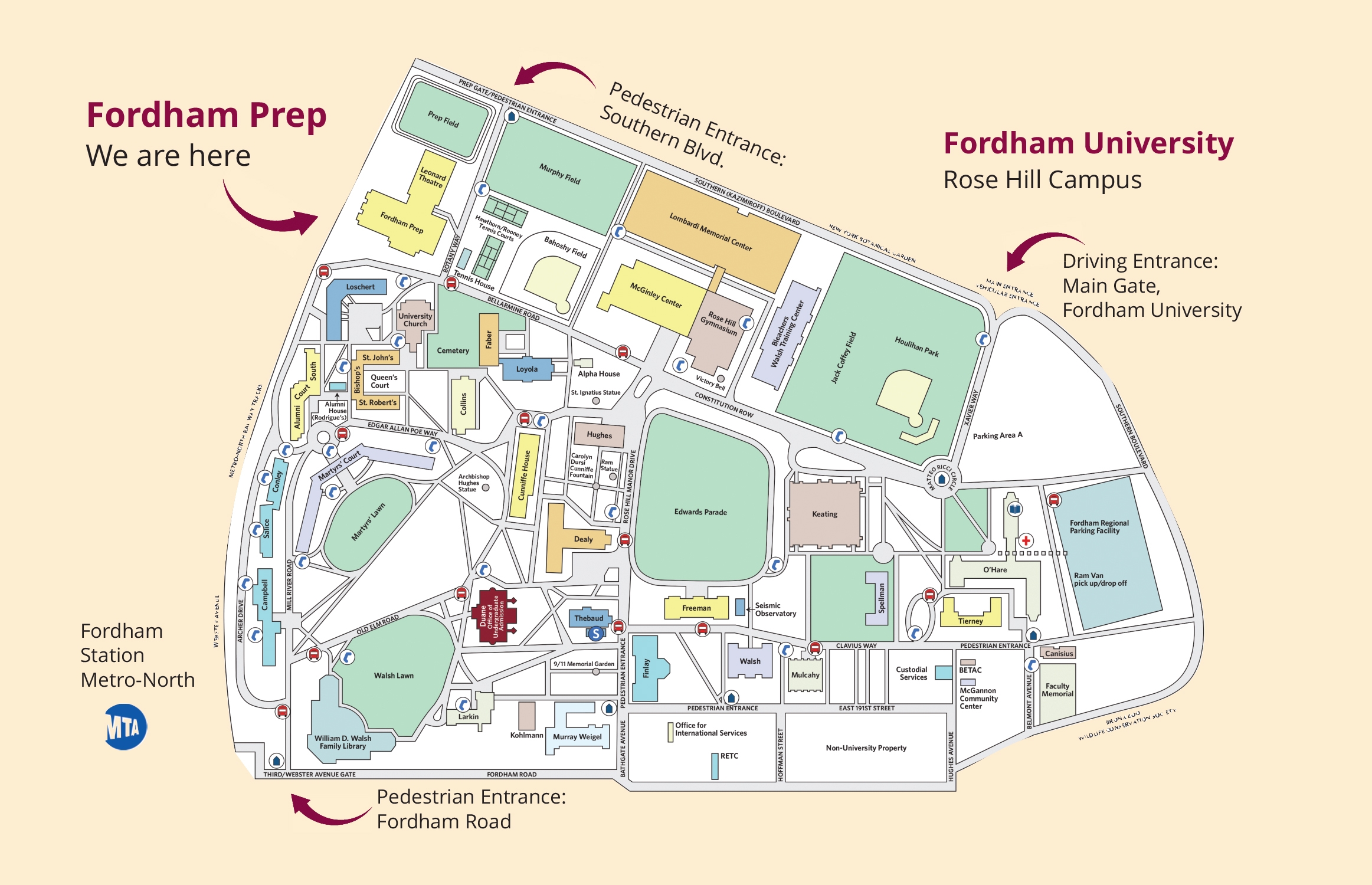 Map And Directions Fordham Preparatory School