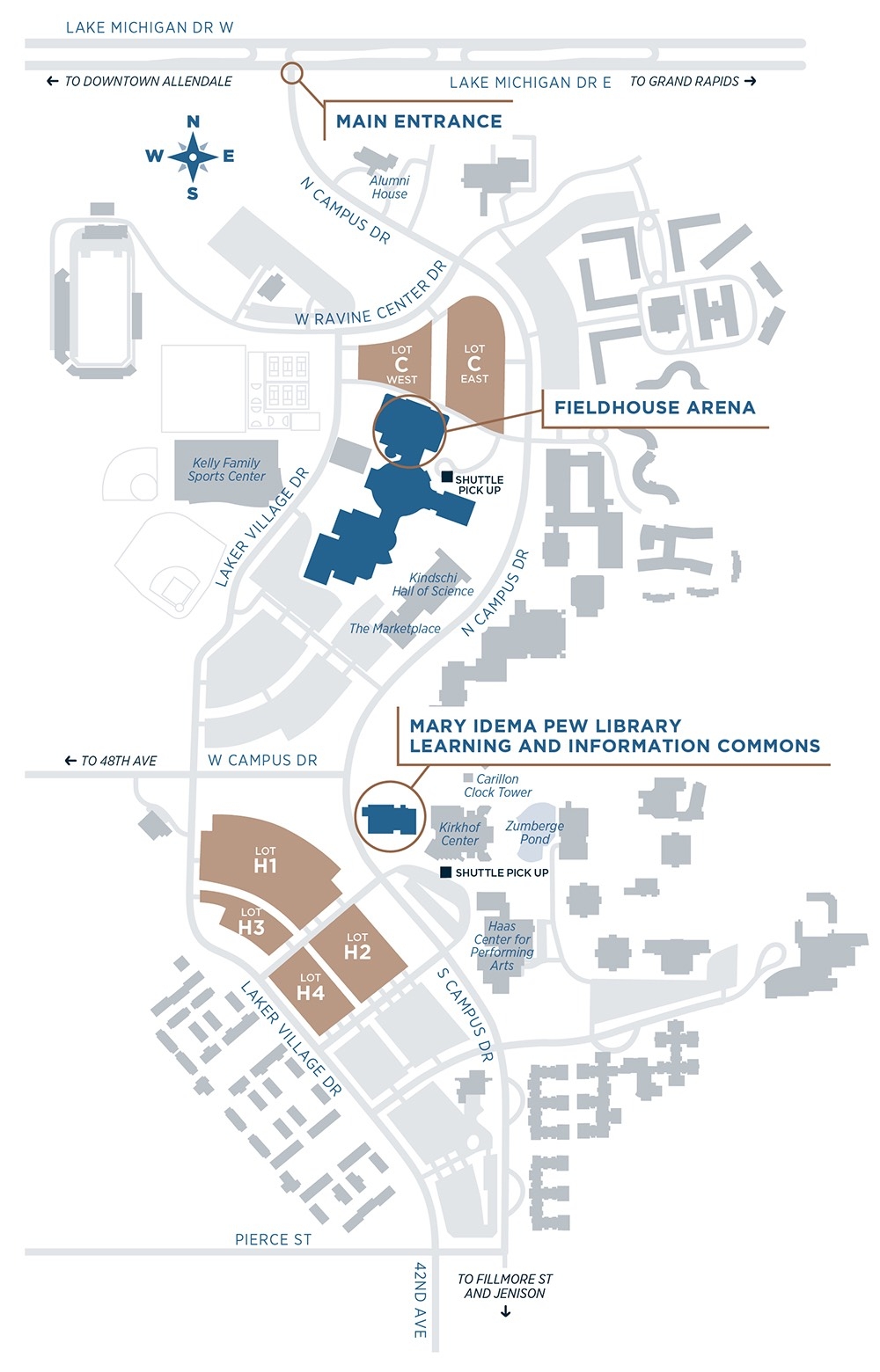 Map And Parking Inauguration Grand Valley State University Map And Parking Inauguration Grand Valley State University