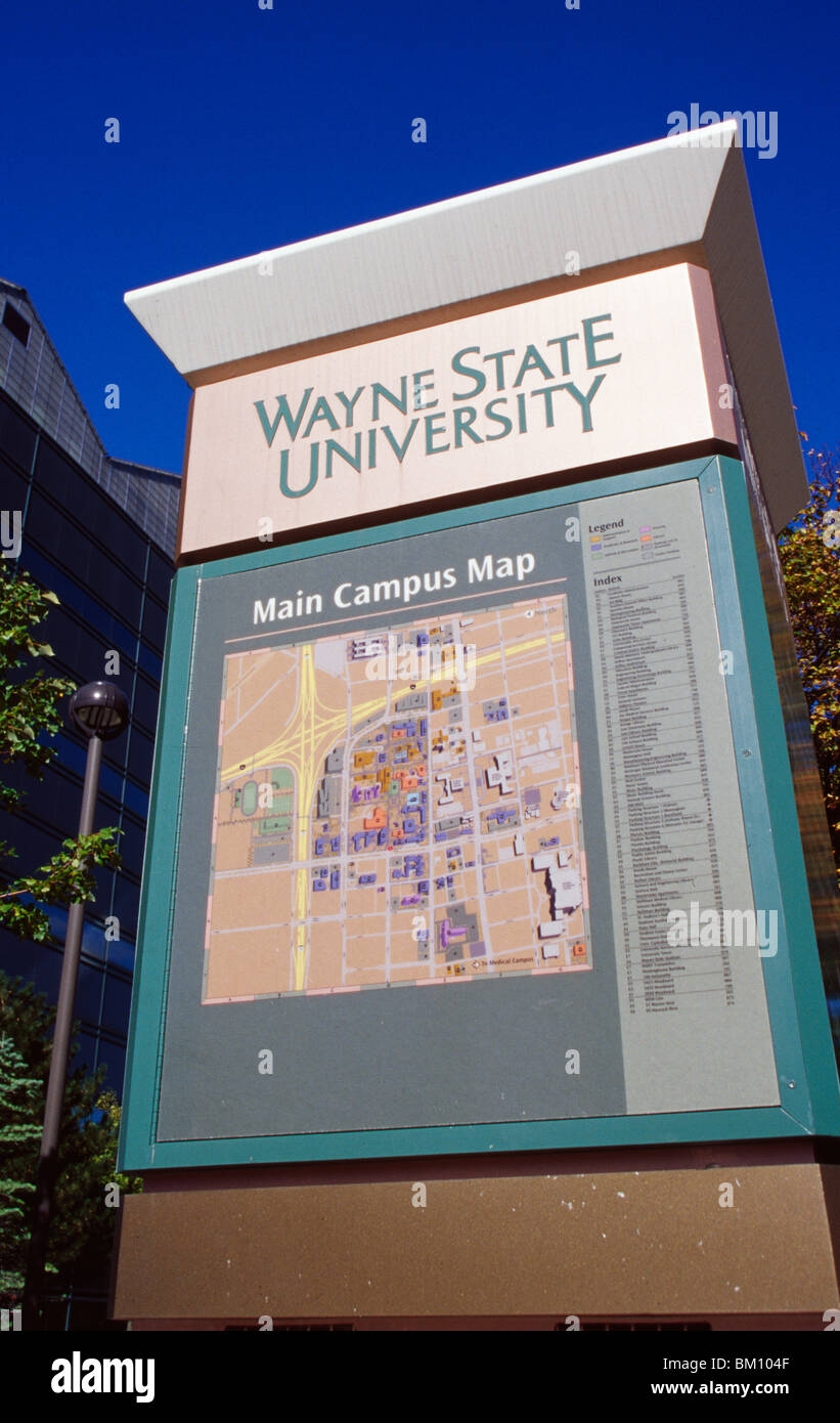 wayne state campus map