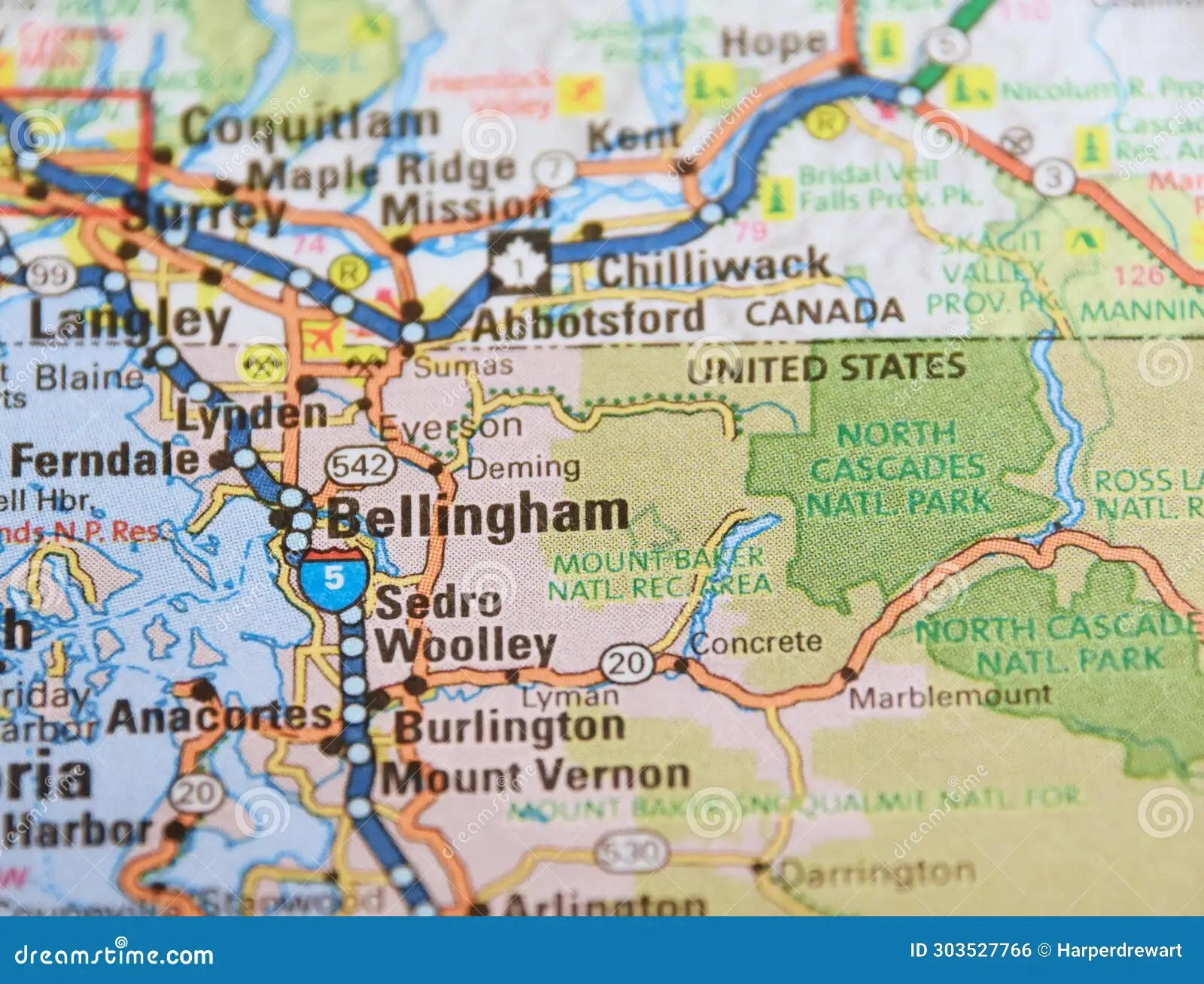 Map Image Of Bellingham Washington Editorial Photo Image Of Deming Travel 303527766