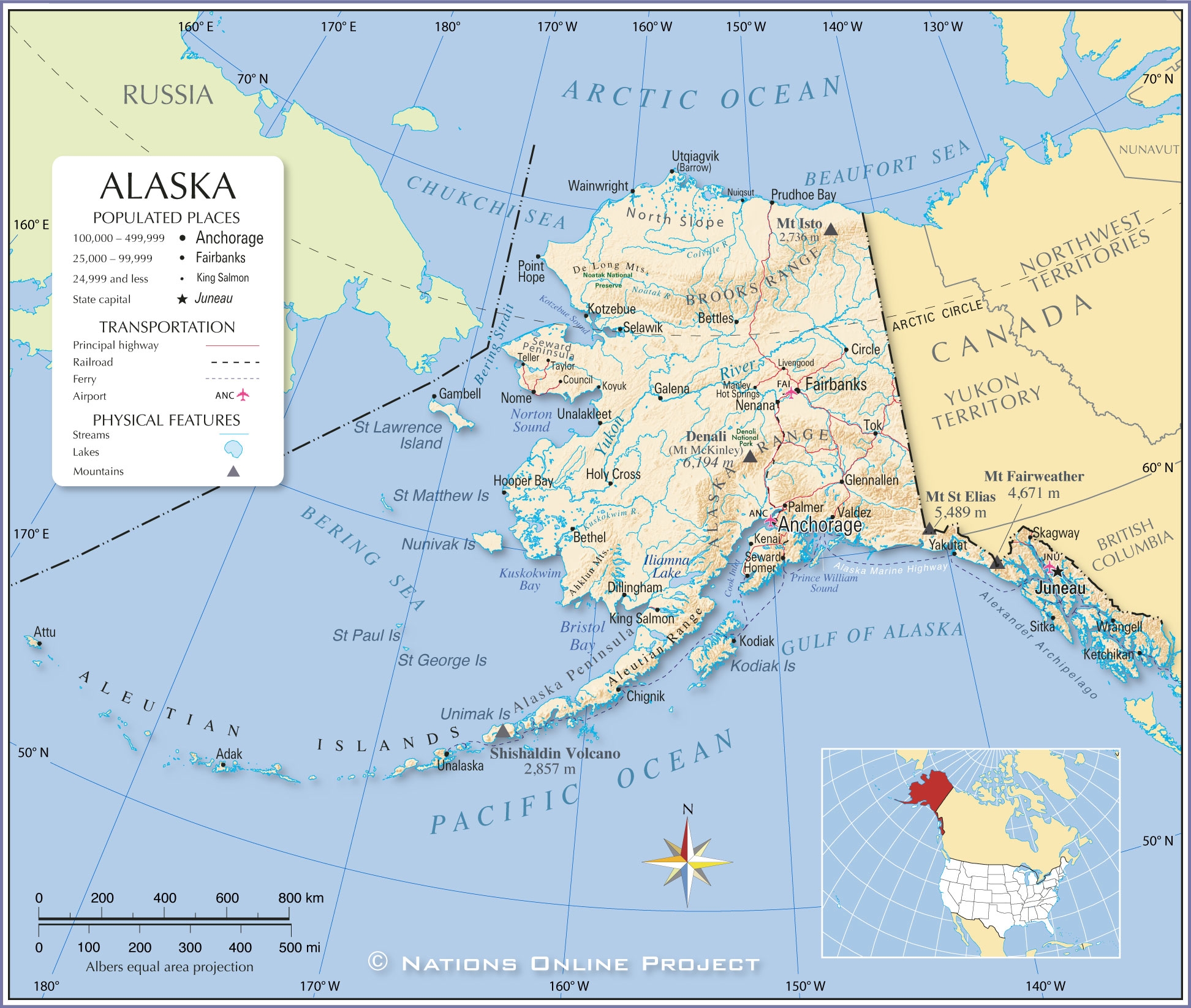 Map Of Alaska State USA Nations Online Project Map Of Alaska State USA Nations Online Project