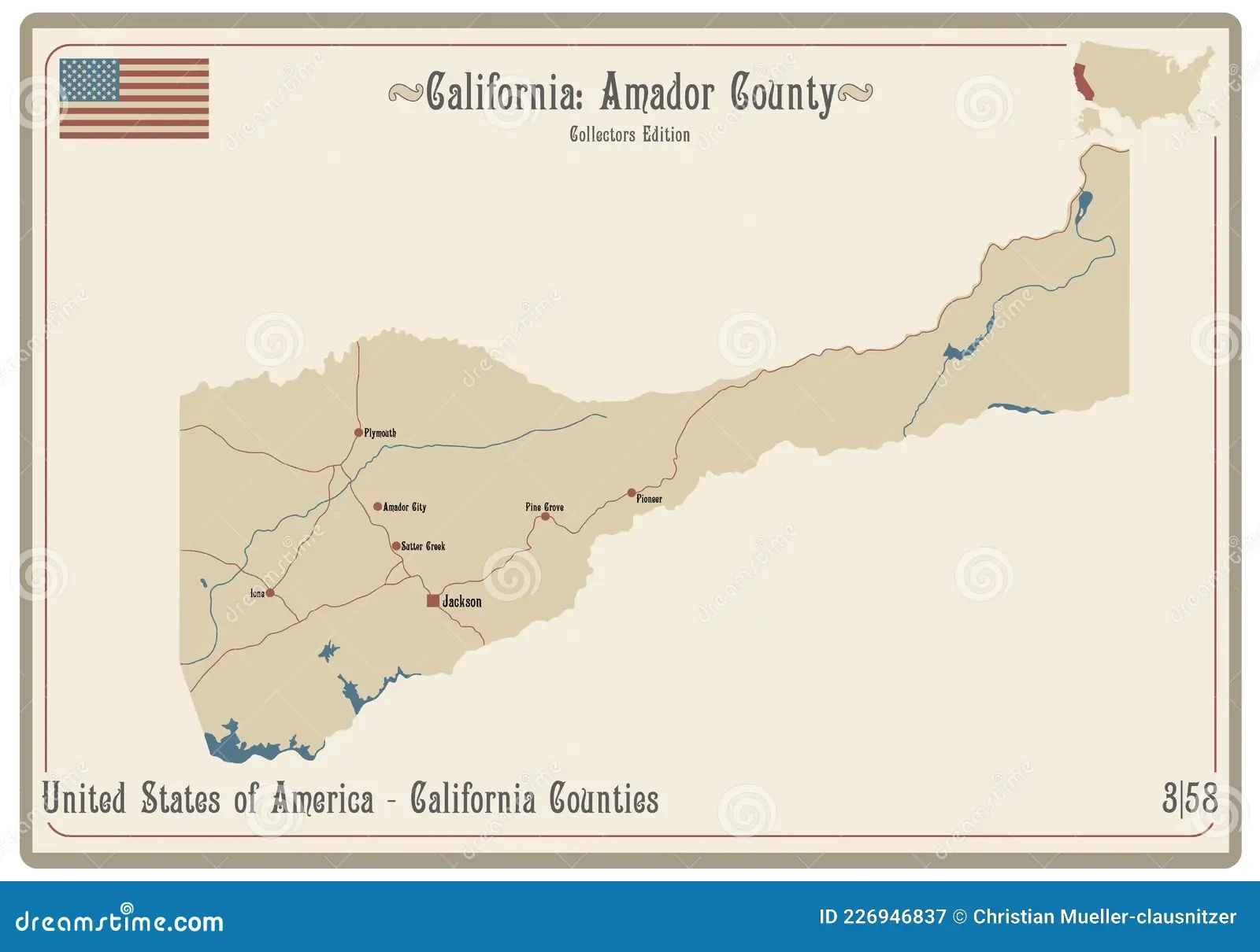 Map Of Amador County In California Stock Vector Illustration Of Infographic County 226946837 Map Of Amador County In California Stock Vector Illustration Of Infographic County 226946837