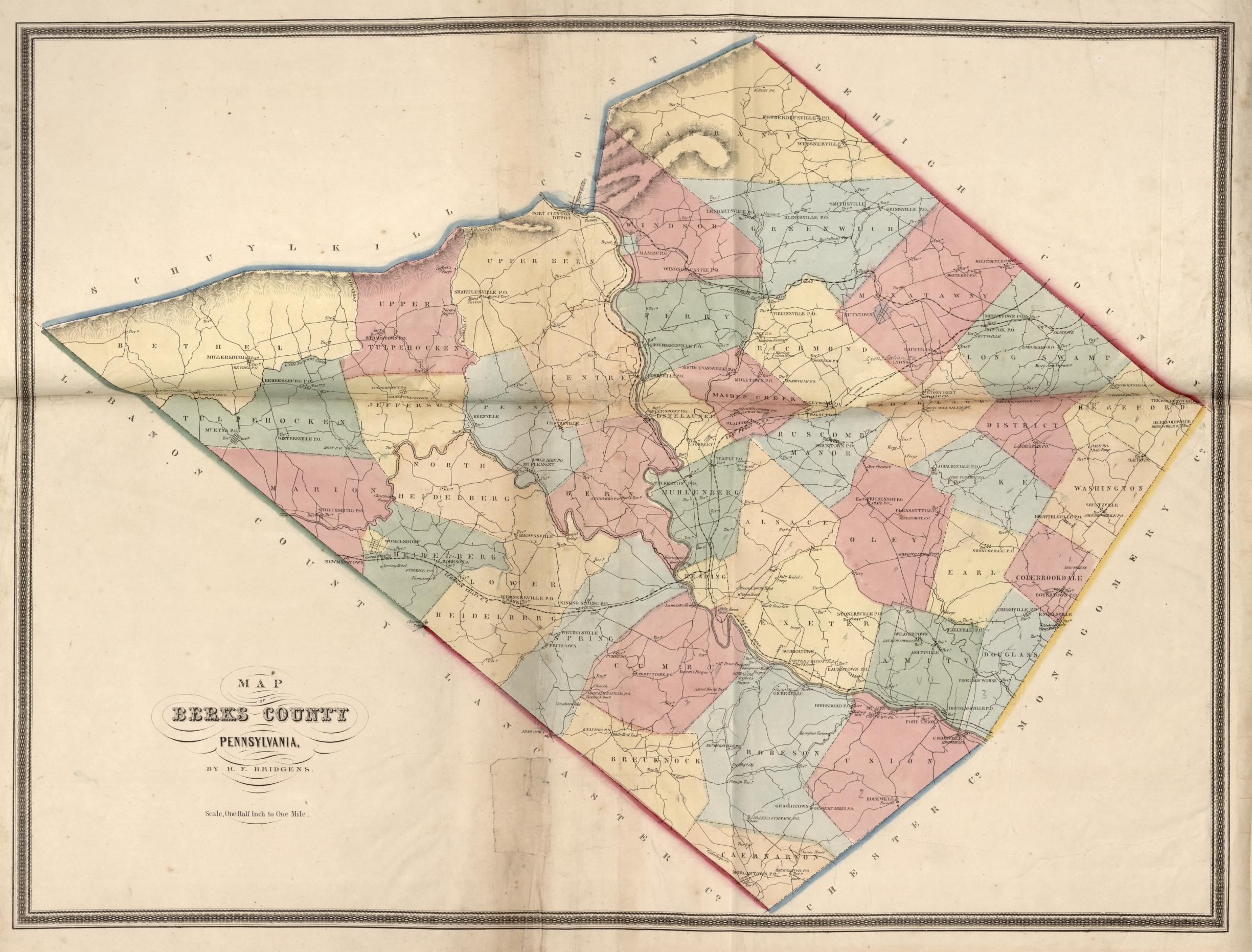 Map Of Berks County Pennsylvania Library Of Congress