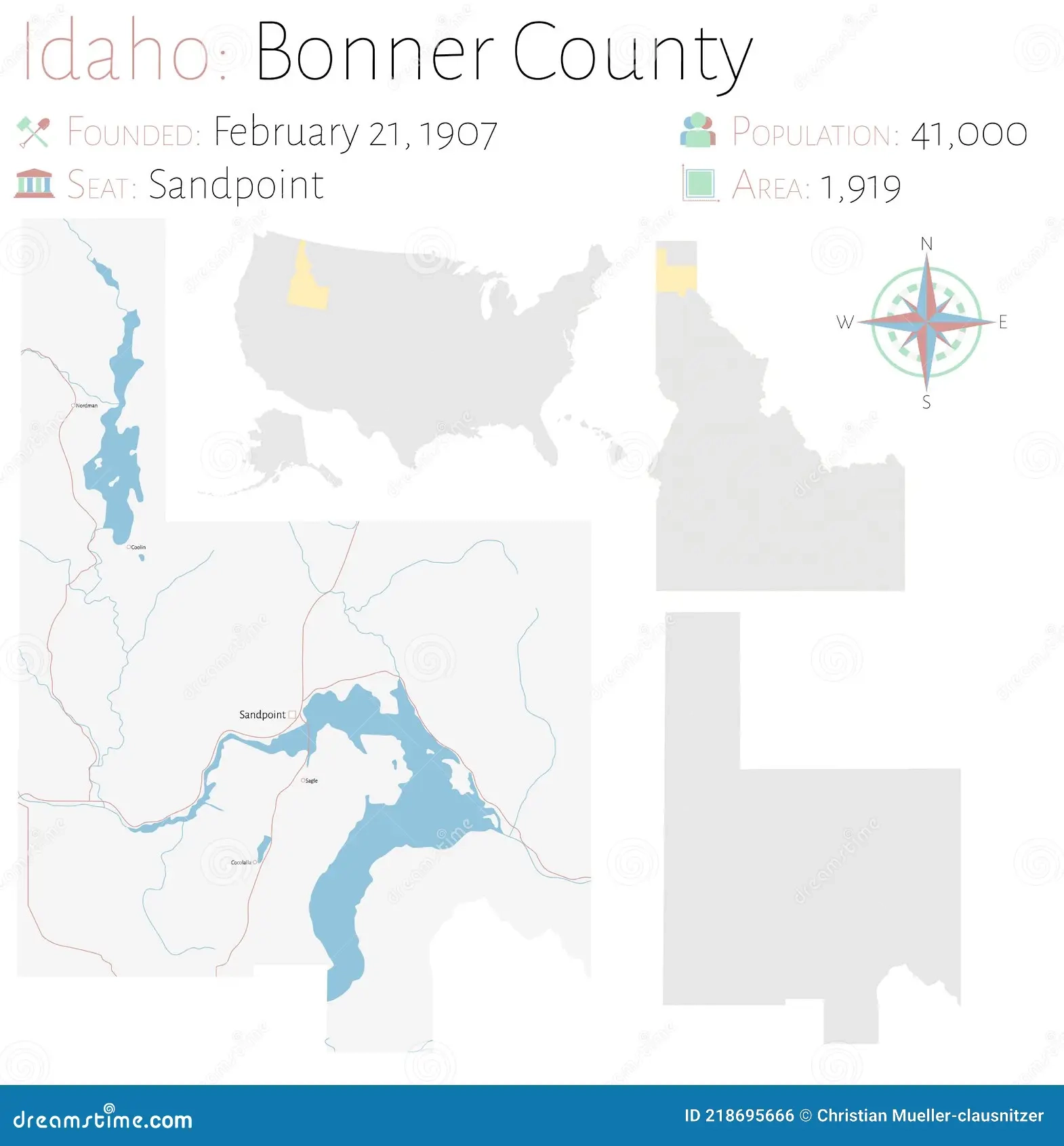 bonner county idaho map