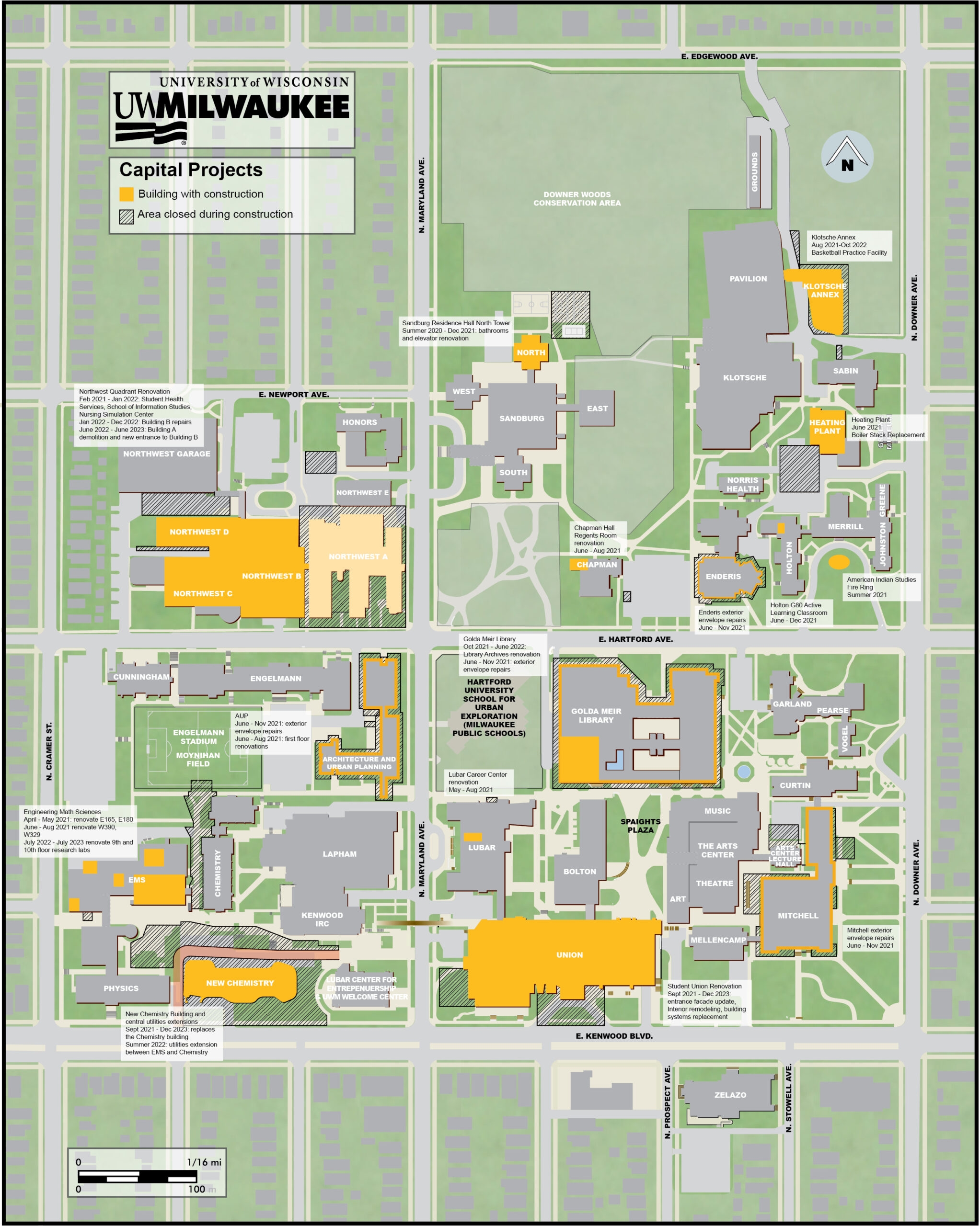Map Of Capital Projects Campus Planning And Capital Budget