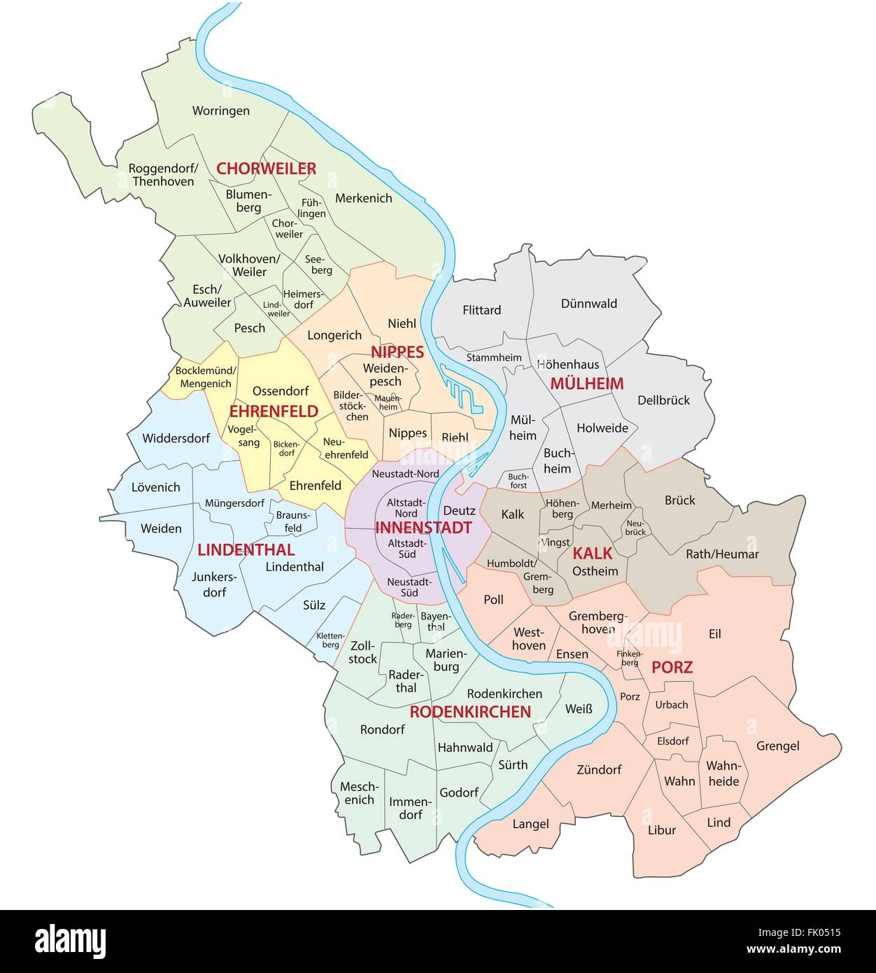 Map Of Cologne Stock Vector Images Alamy