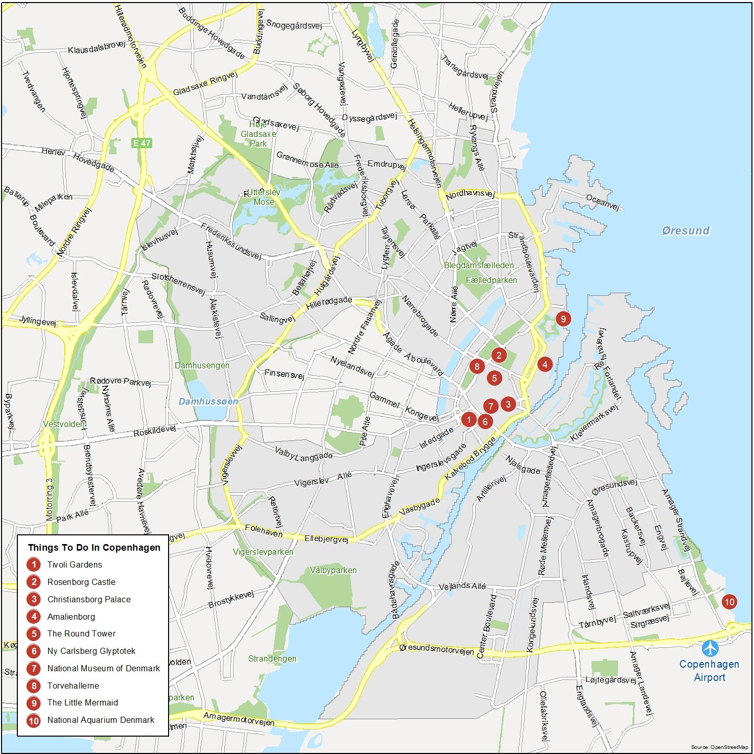 Map Of Copenhagen Denmark GIS Geography
