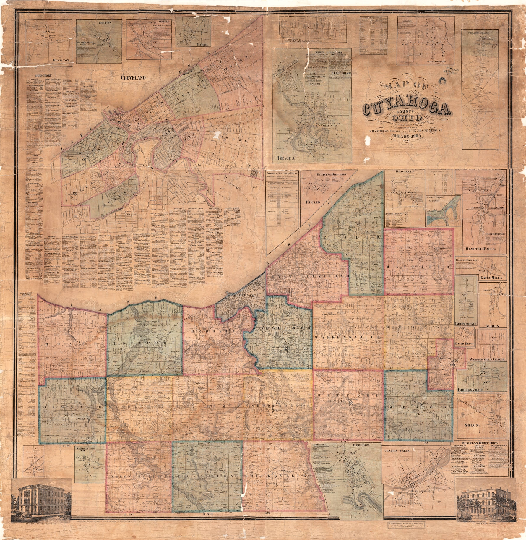 map of cuyahoga county ohio map of cuyahoga county ohio