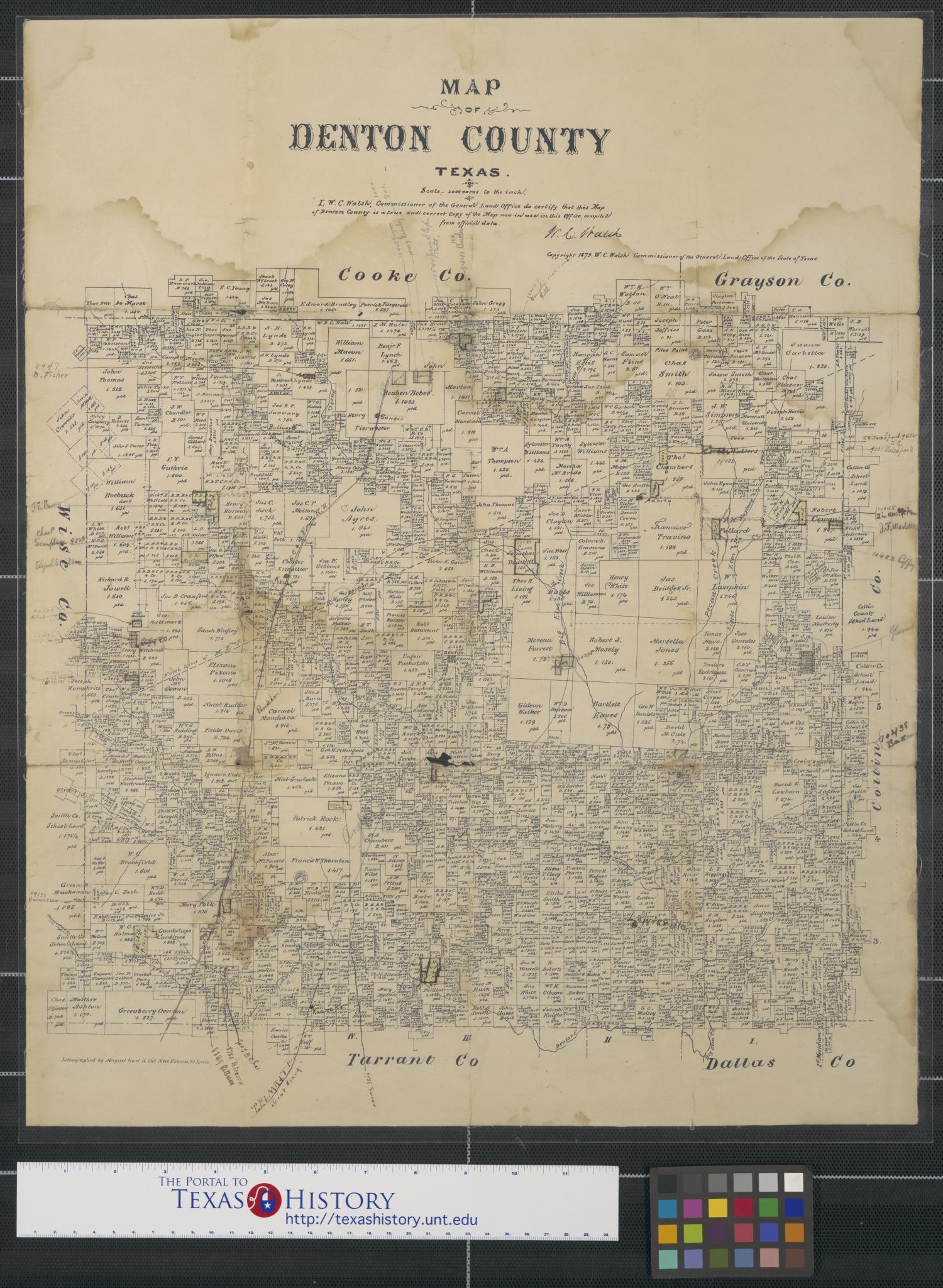 denton county texas map