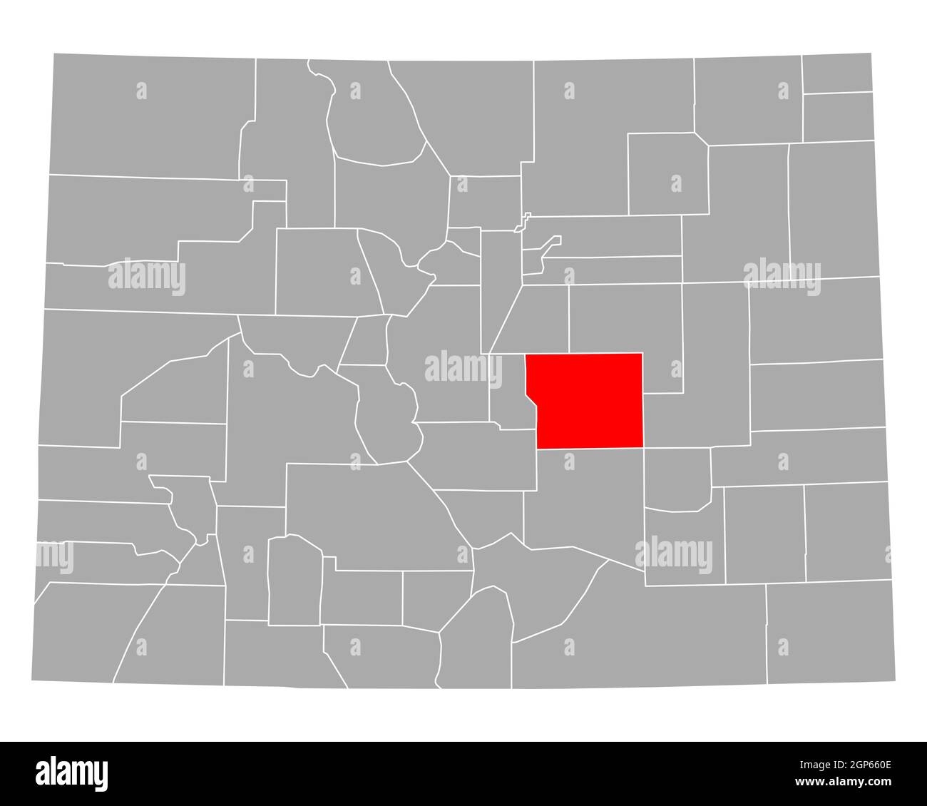 Map Of El Paso In Colorado Stock Photo Alamy