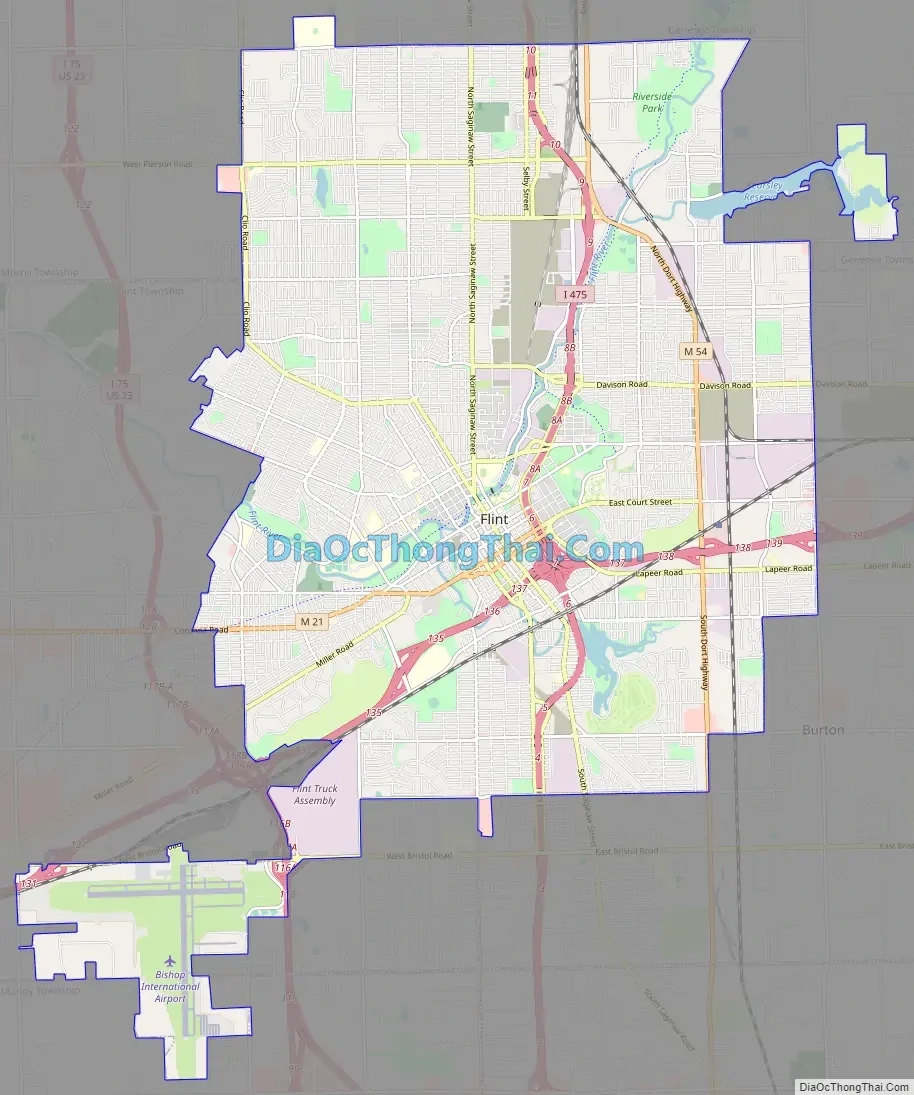 Map Of Flint City Thong Thai Real