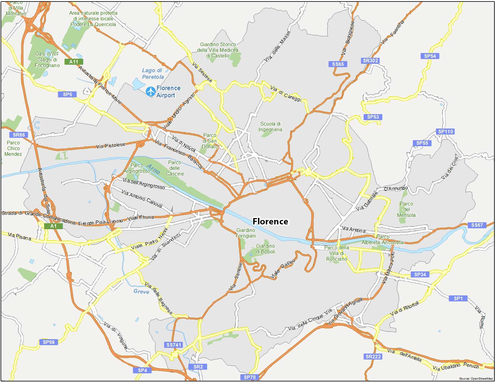 city of florence italy map city of florence italy map