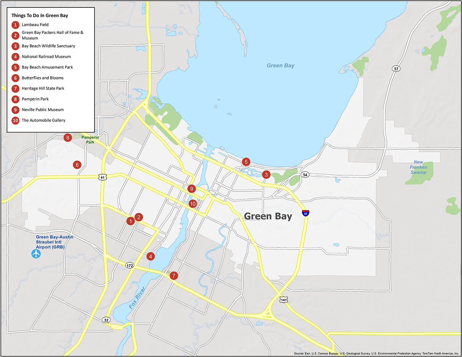 Map Of Green Bay Wisconsin GIS Geography Map Of Green Bay Wisconsin GIS Geography