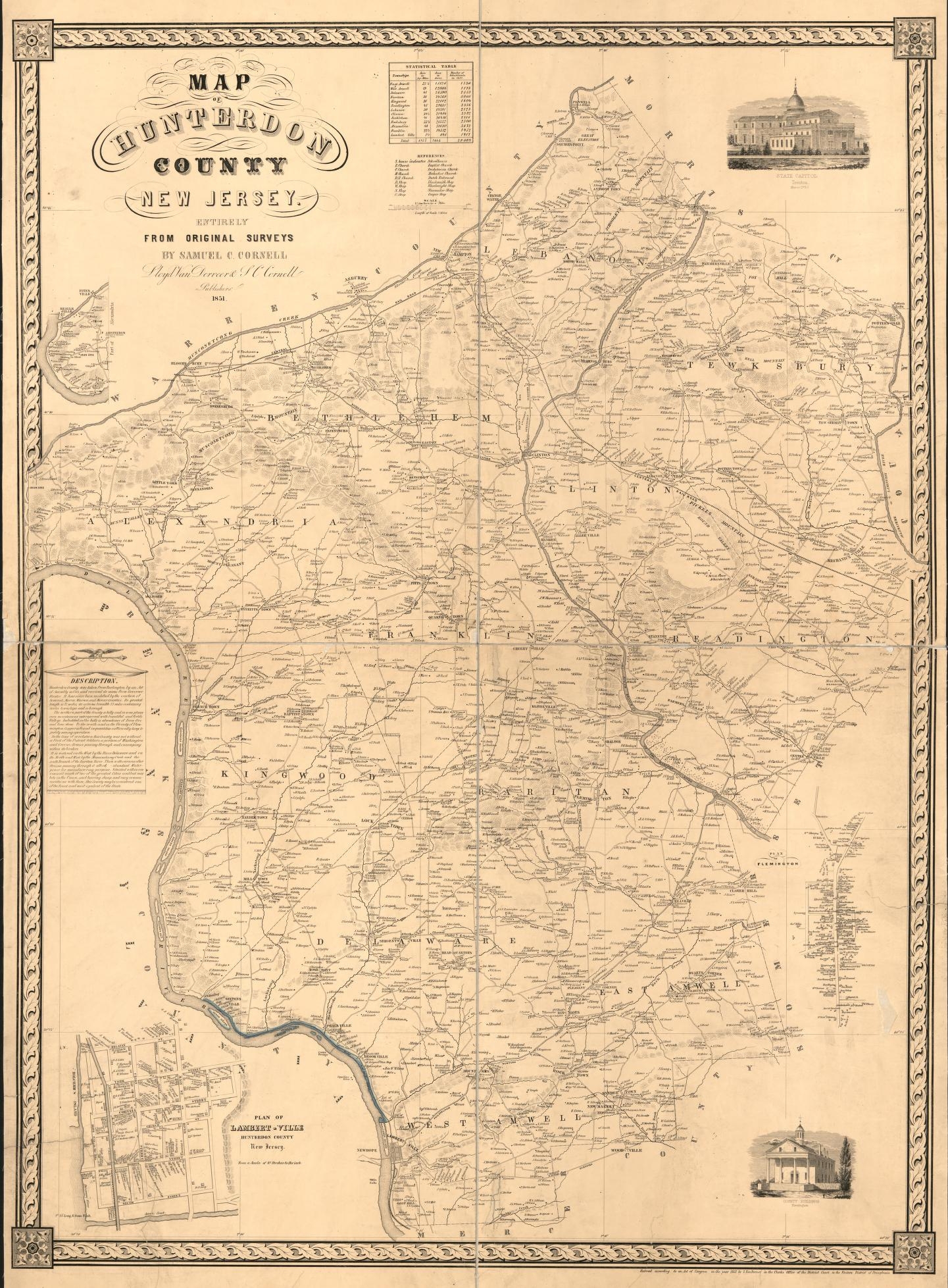 hunterdon county new jersey map