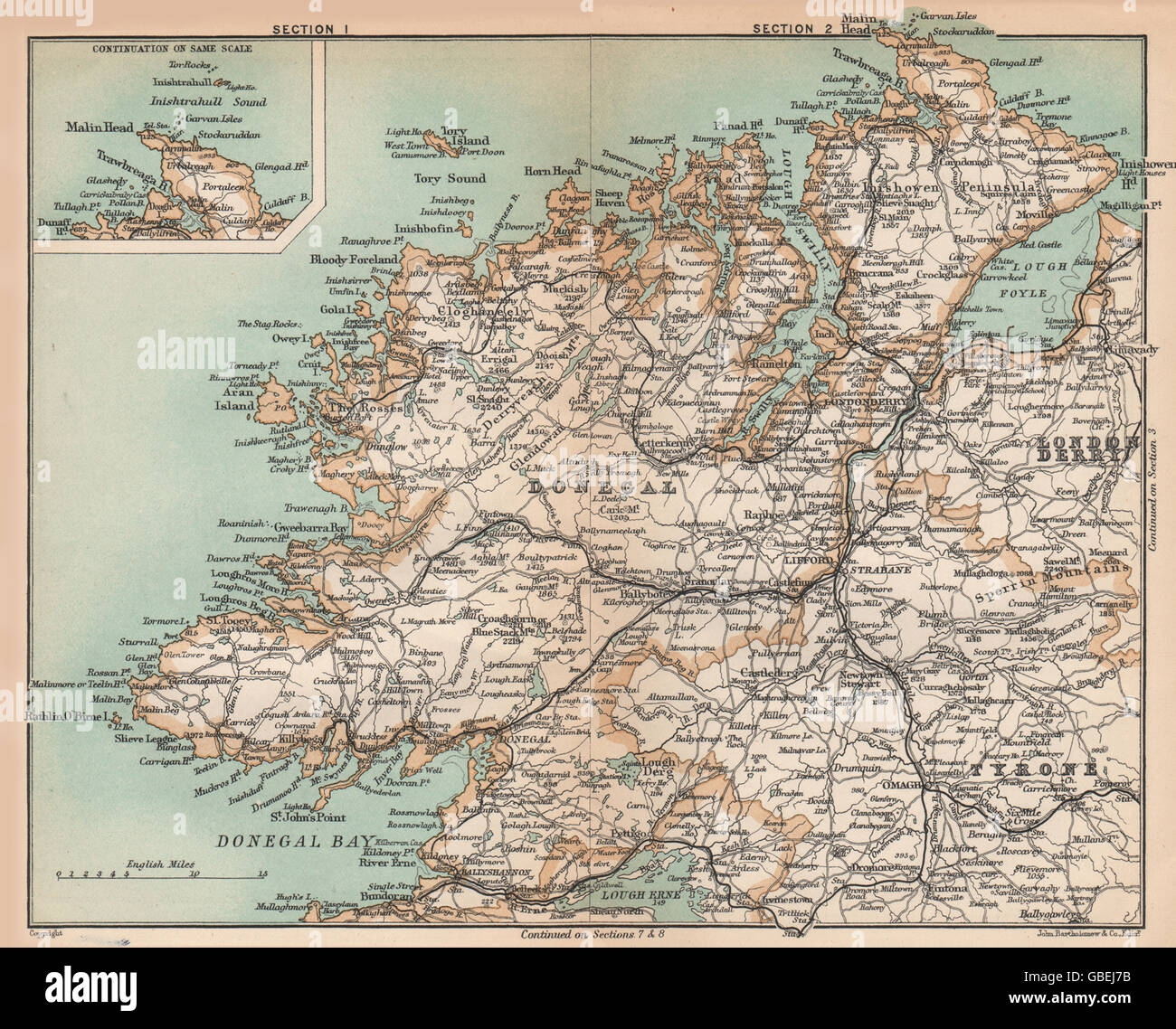 map of donegal county ireland