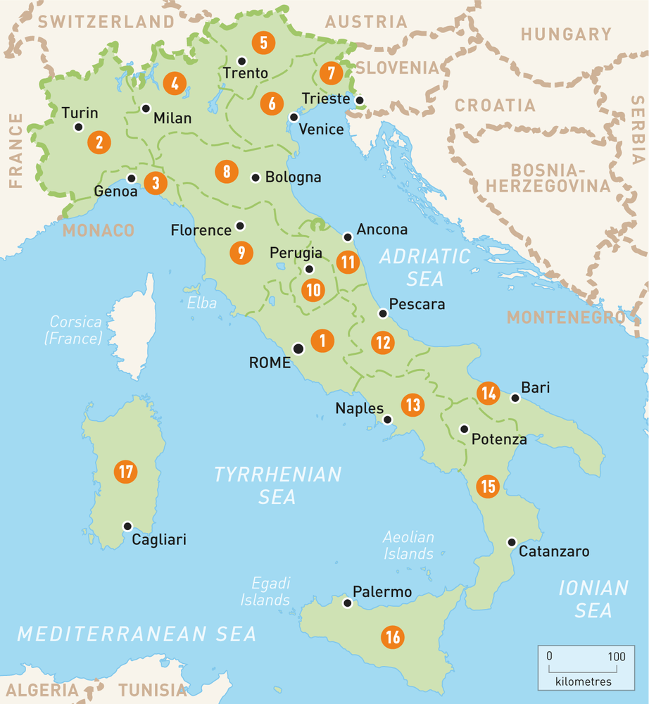 Map Of Italy Italy Regions Rough Guides Rough Guides