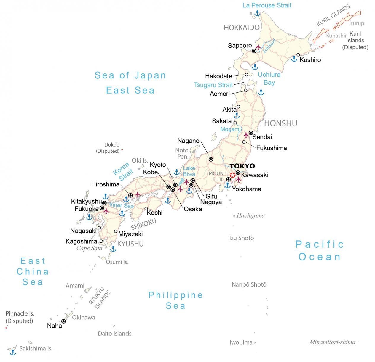 Map Of Japan Cities And Roads GIS Geography