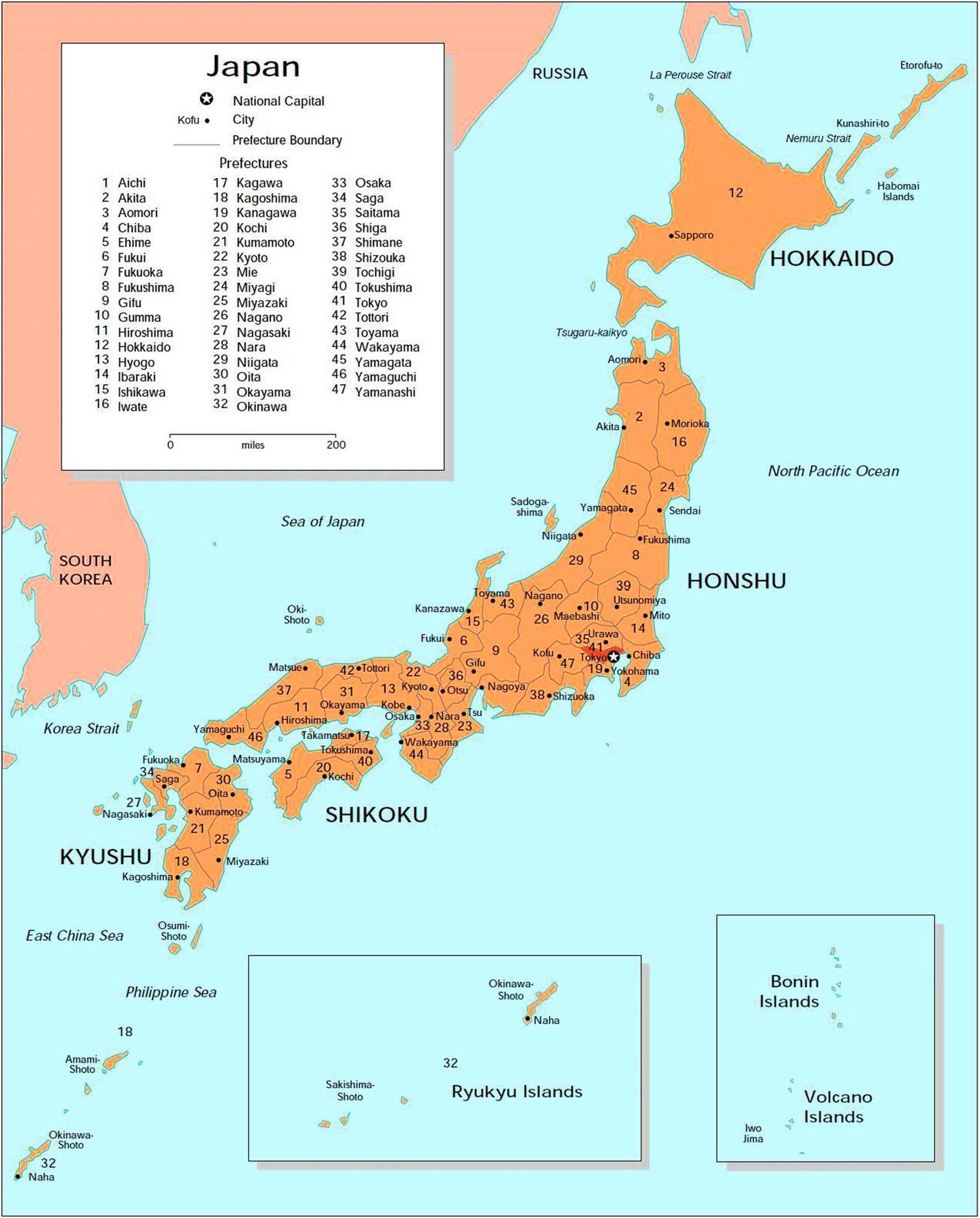 Map Of Japan Cities Major Cities And Capital Of Japan
