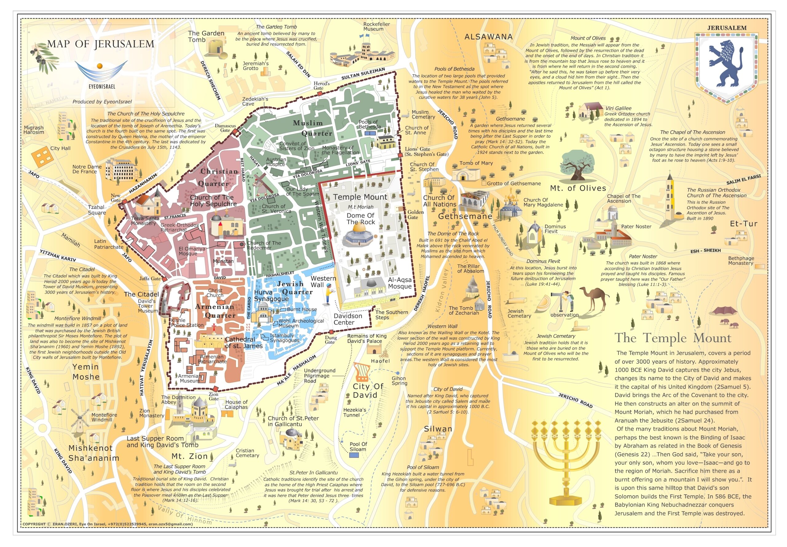 Map Of Jerusalem Eye On Israel