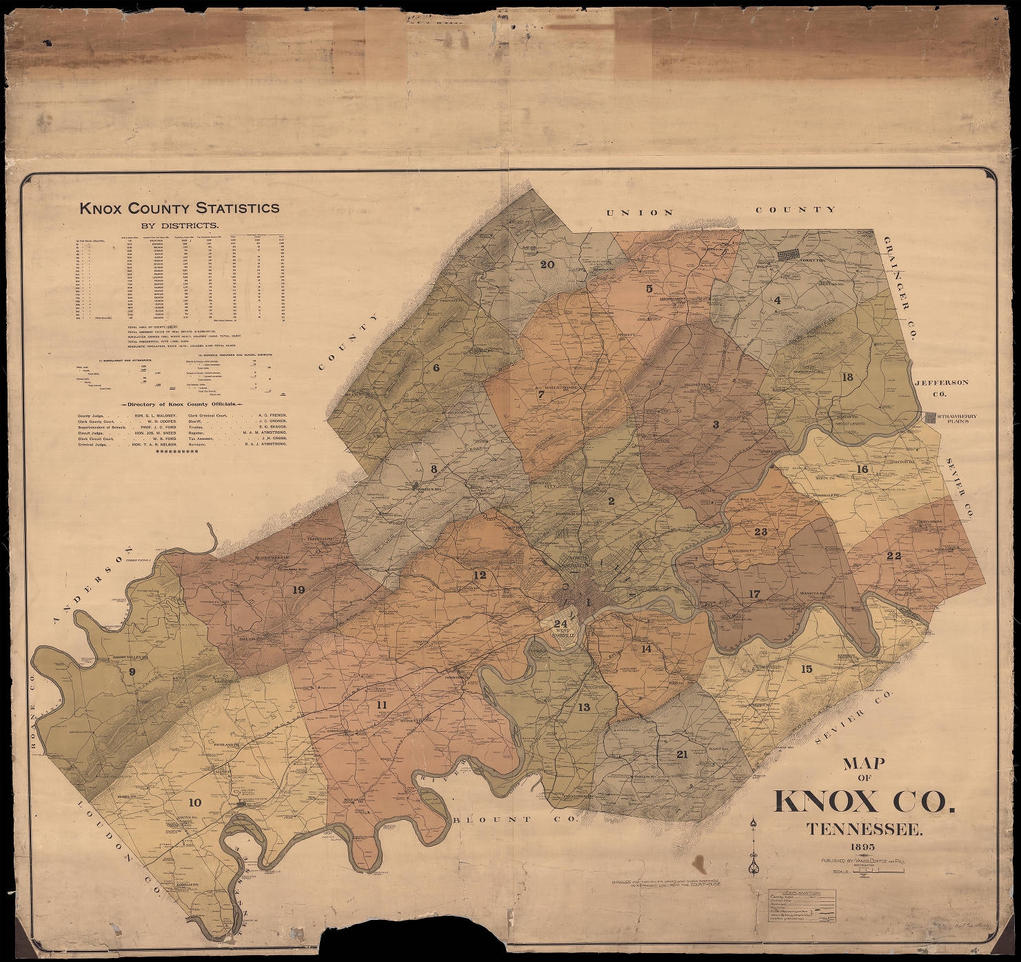 Map Of Knox Co Tennessee 1895 Maps At The Tennessee State Library Archives Tennessee Virtual Archive Map Of Knox Co Tennessee 1895 Maps At The Tennessee State Library Archives Tennessee Virtual Archive