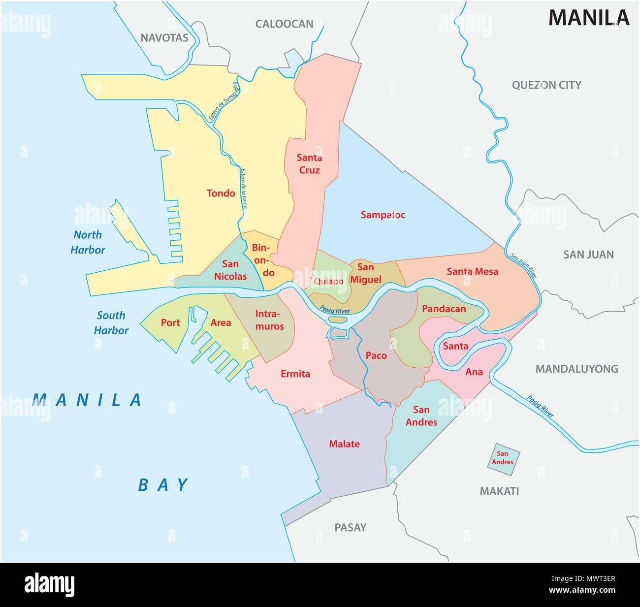 map of manila city philippines