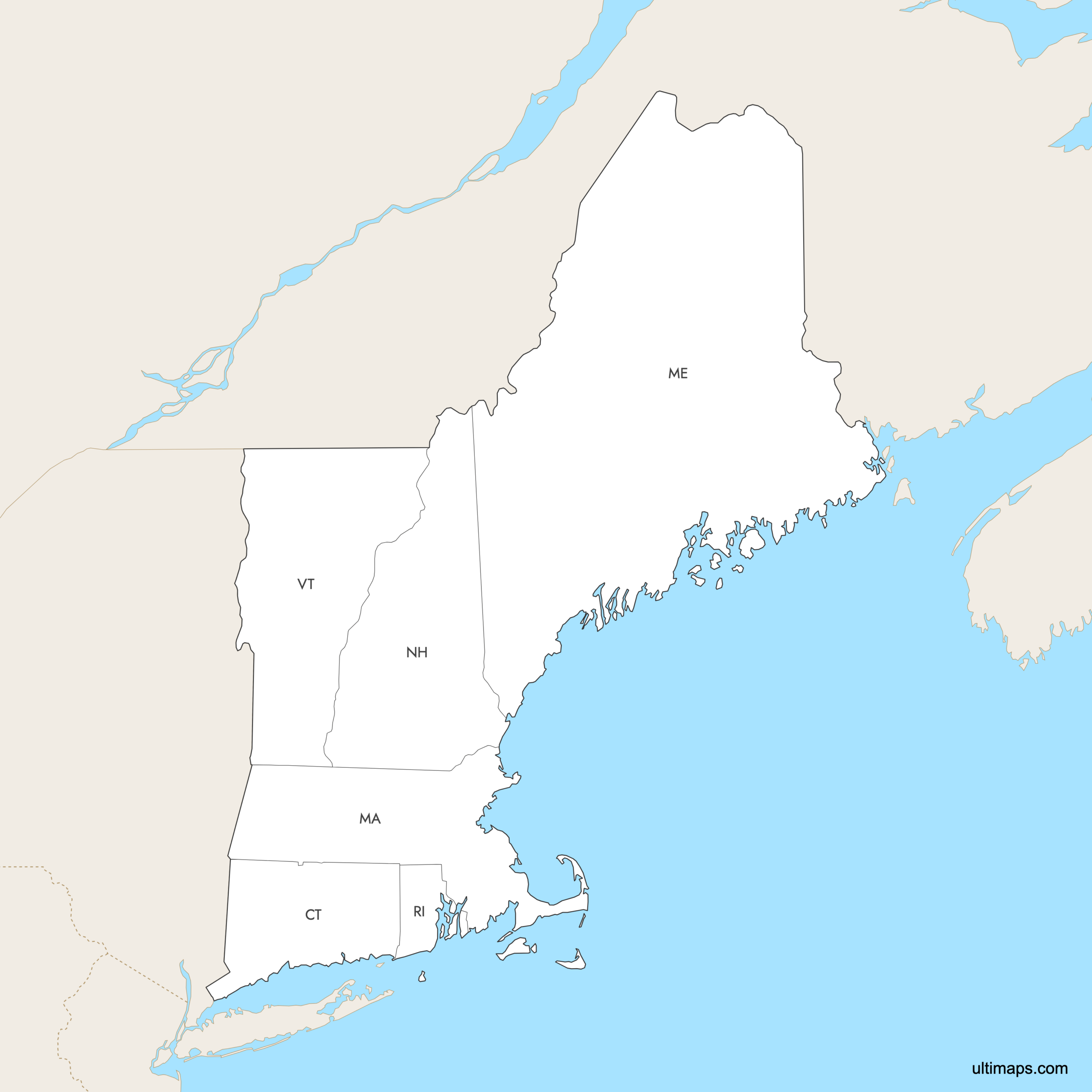 printable map of new england states printable map of new england states