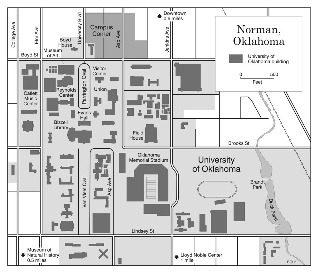 university of oklahoma campus map