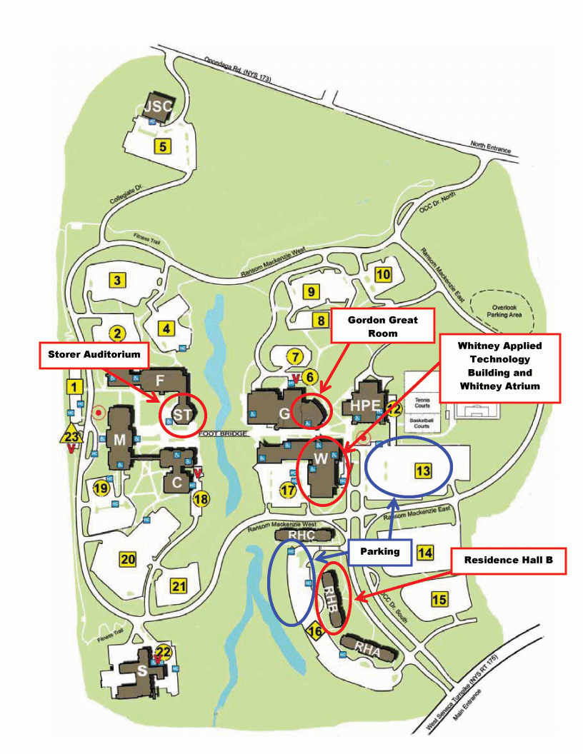 Map Of OCC SUNYLA 2009 Map Of OCC SUNYLA 2009