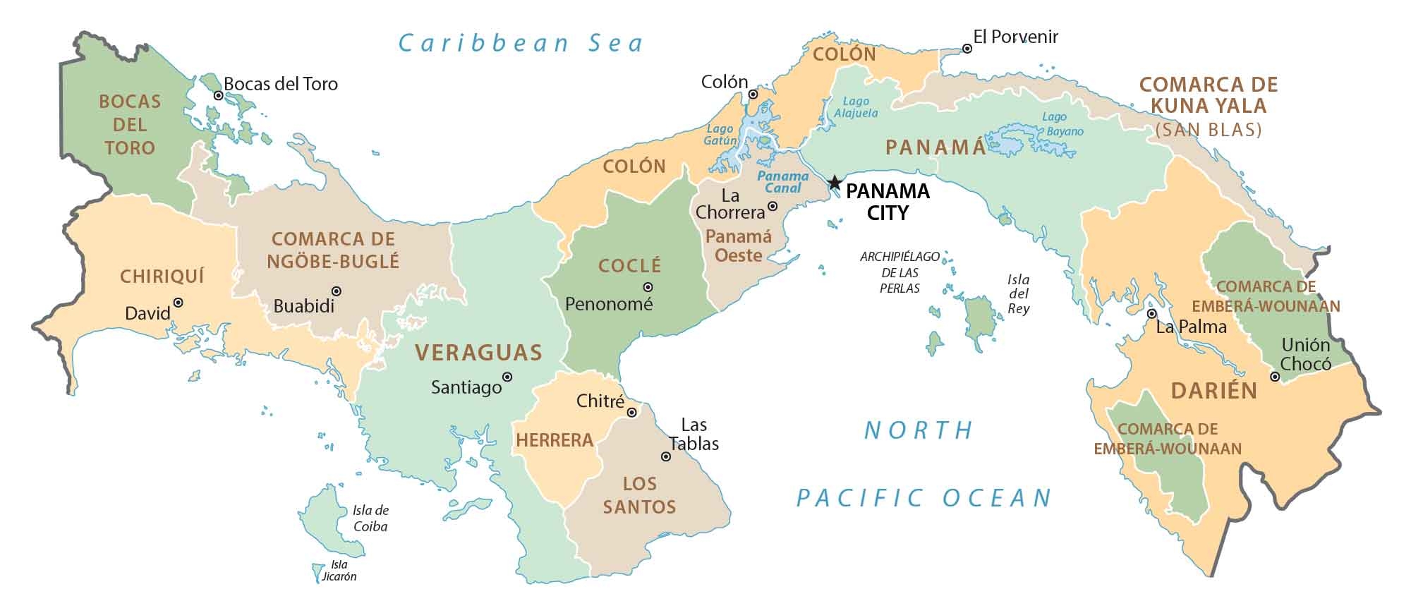 Map Of Panama Cities And Roads GIS Geography