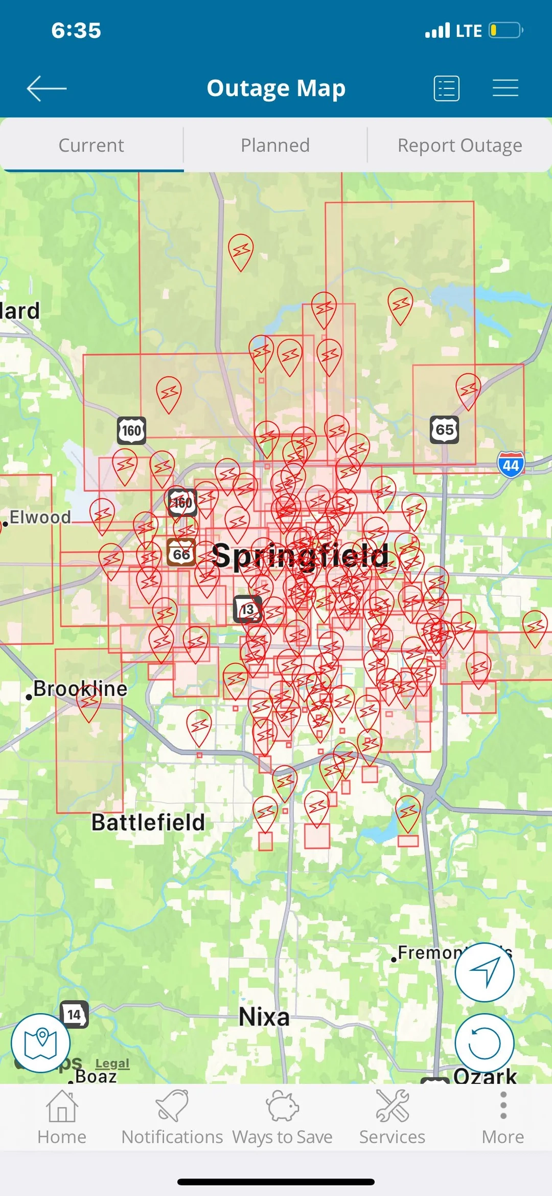 Map Of Power Outages R springfieldMO Map Of Power Outages R springfieldMO