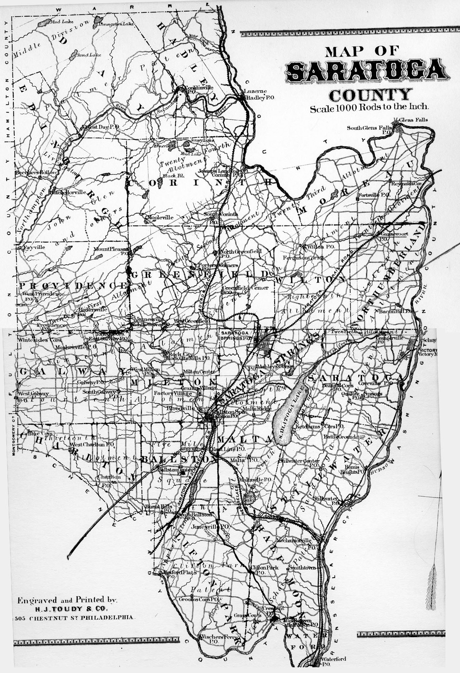 map of saratoga county ny