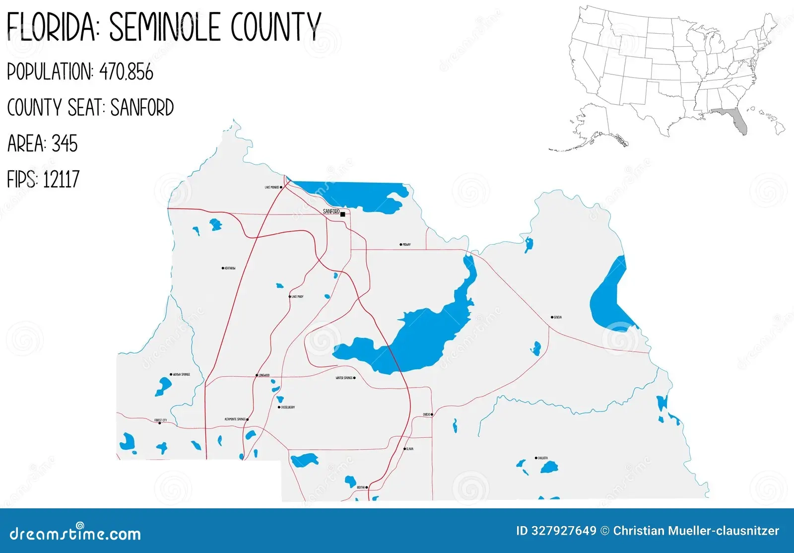 Map Of Seminole County In Florida USA Stock Vector Illustration Of Lakes Citizens 327927649 Map Of Seminole County In Florida USA Stock Vector Illustration Of Lakes Citizens 327927649