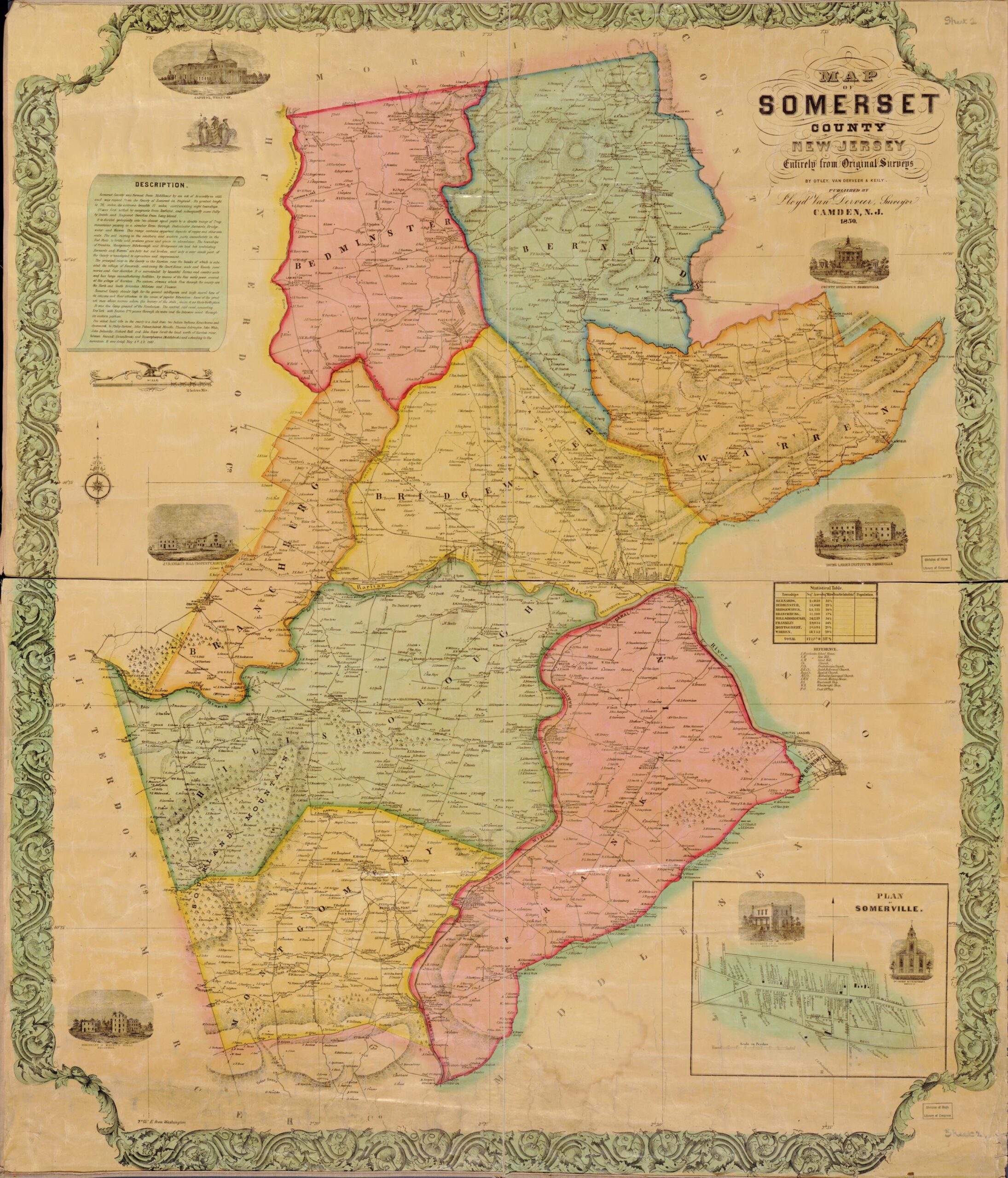 Map Of Somerset County New Jersey Library Of Congress