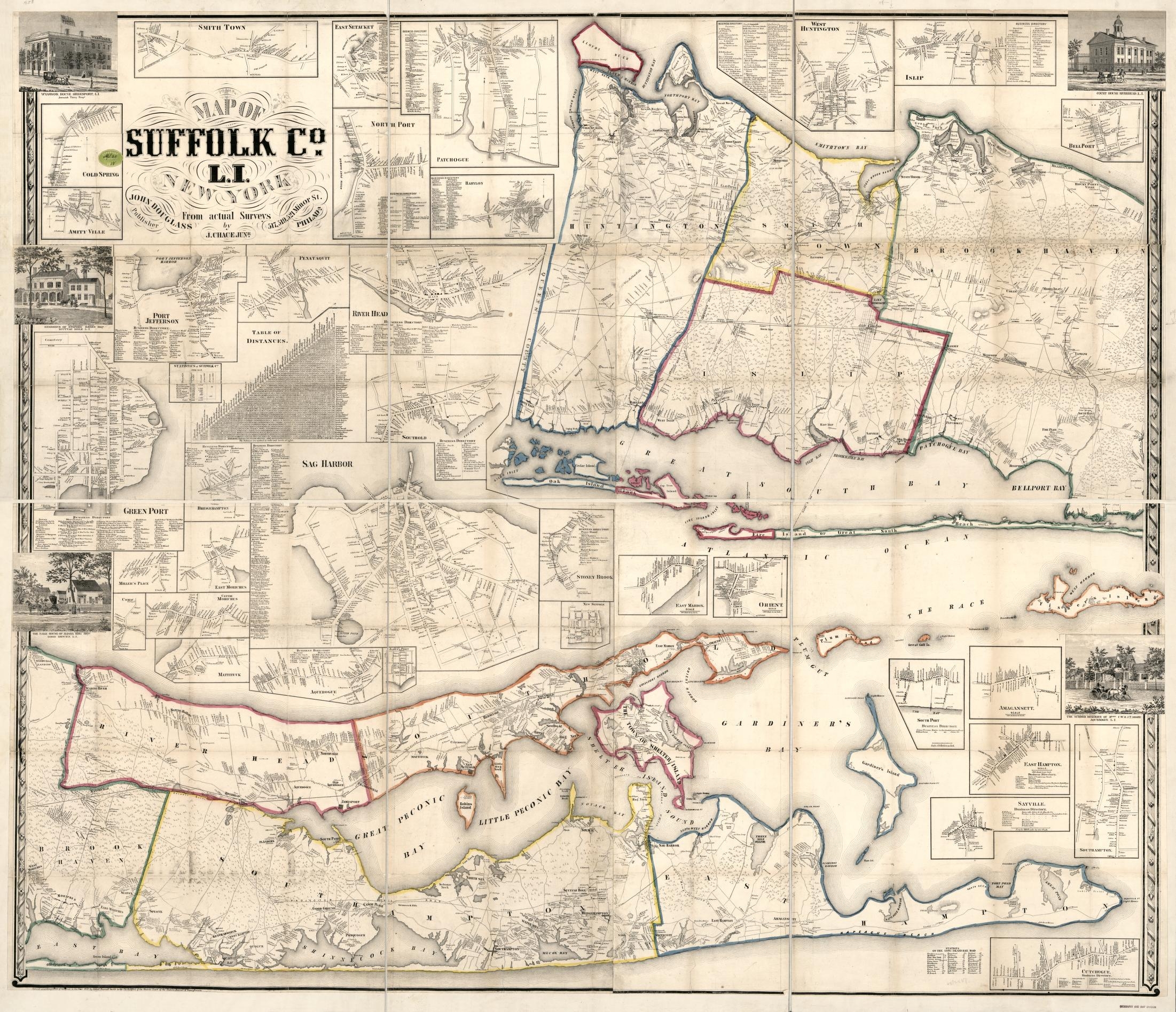 Map Of Suffolk County L I N Y From Actual Surveys Library Of Congress Map Of Suffolk County L I N Y From Actual Surveys Library Of Congress