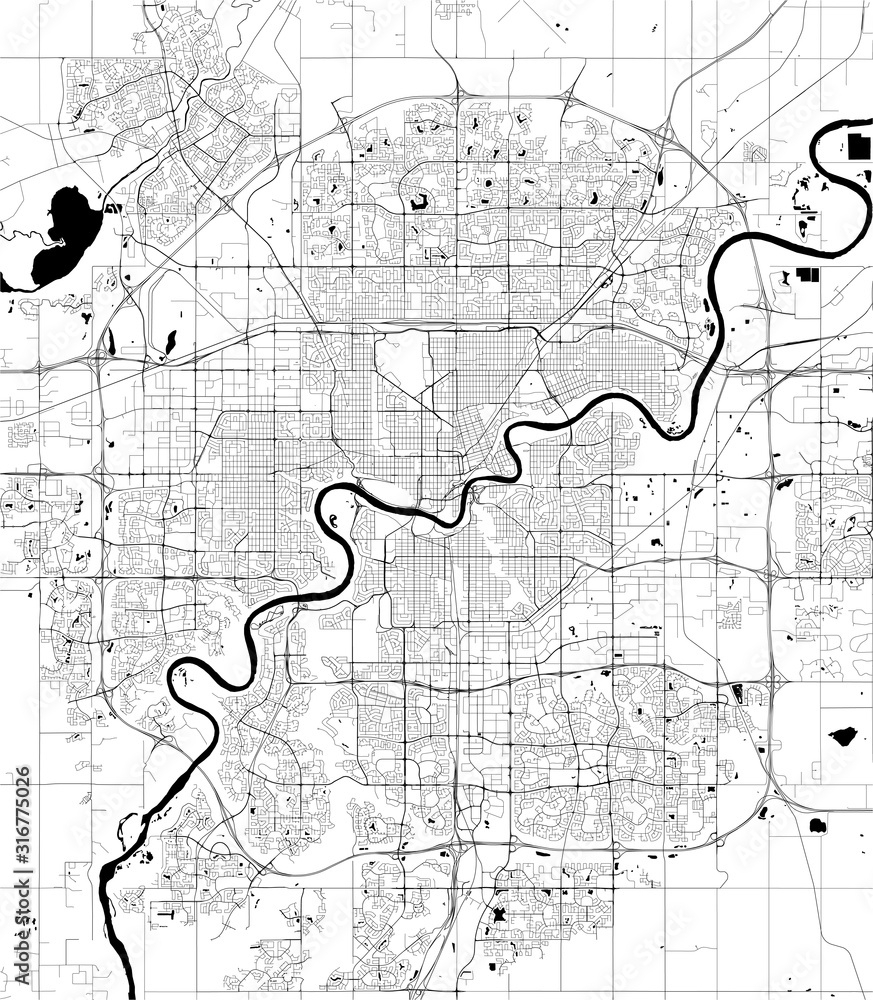 map of the city of edmonton