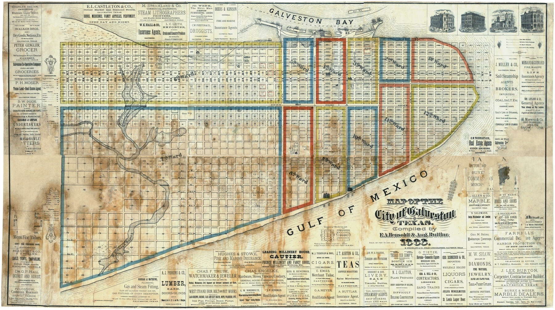 galveston city map galveston city map