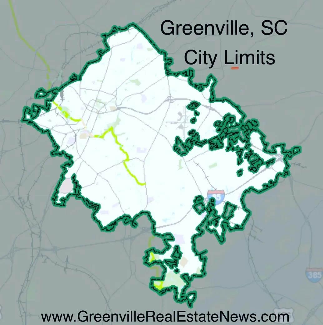 Map Of The City Of Greenville SC Greenville Real Estate News